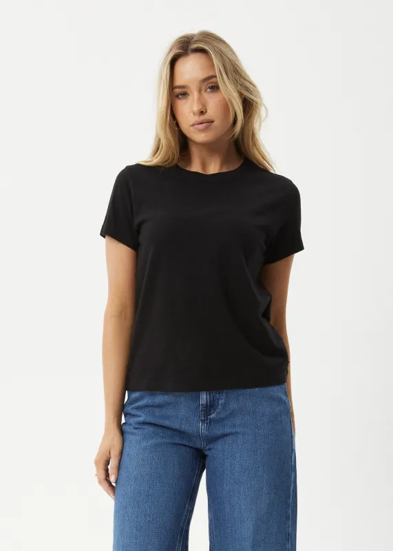 AFENDS Womens Eden - Regular Tee - Black made by Afends