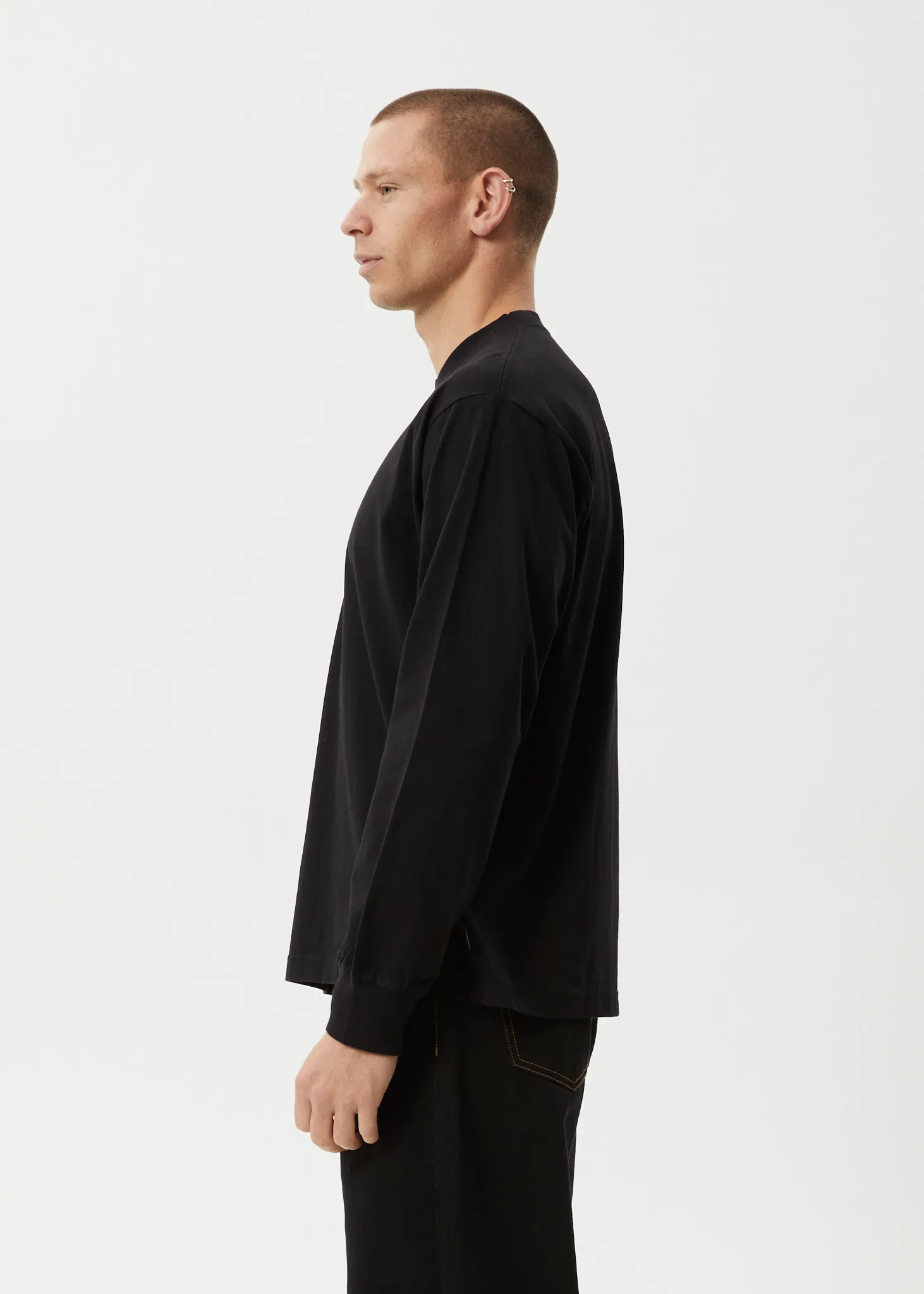 AFENDS Mens Genesis - Boxy Long Sleeve Tee - Black sold by Afends product image thumbnail 4