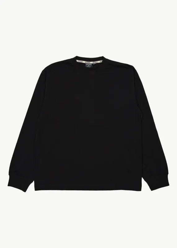 AFENDS Mens Genesis - Boxy Long Sleeve Tee - Black made by Afends