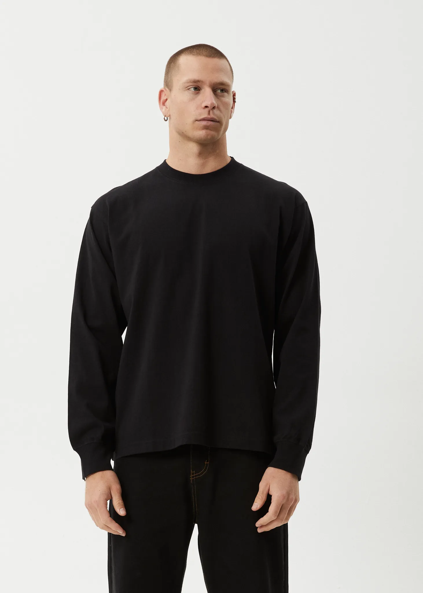 AFENDS Mens Genesis - Boxy Long Sleeve Tee - Black sold by Afends product image thumbnail 2