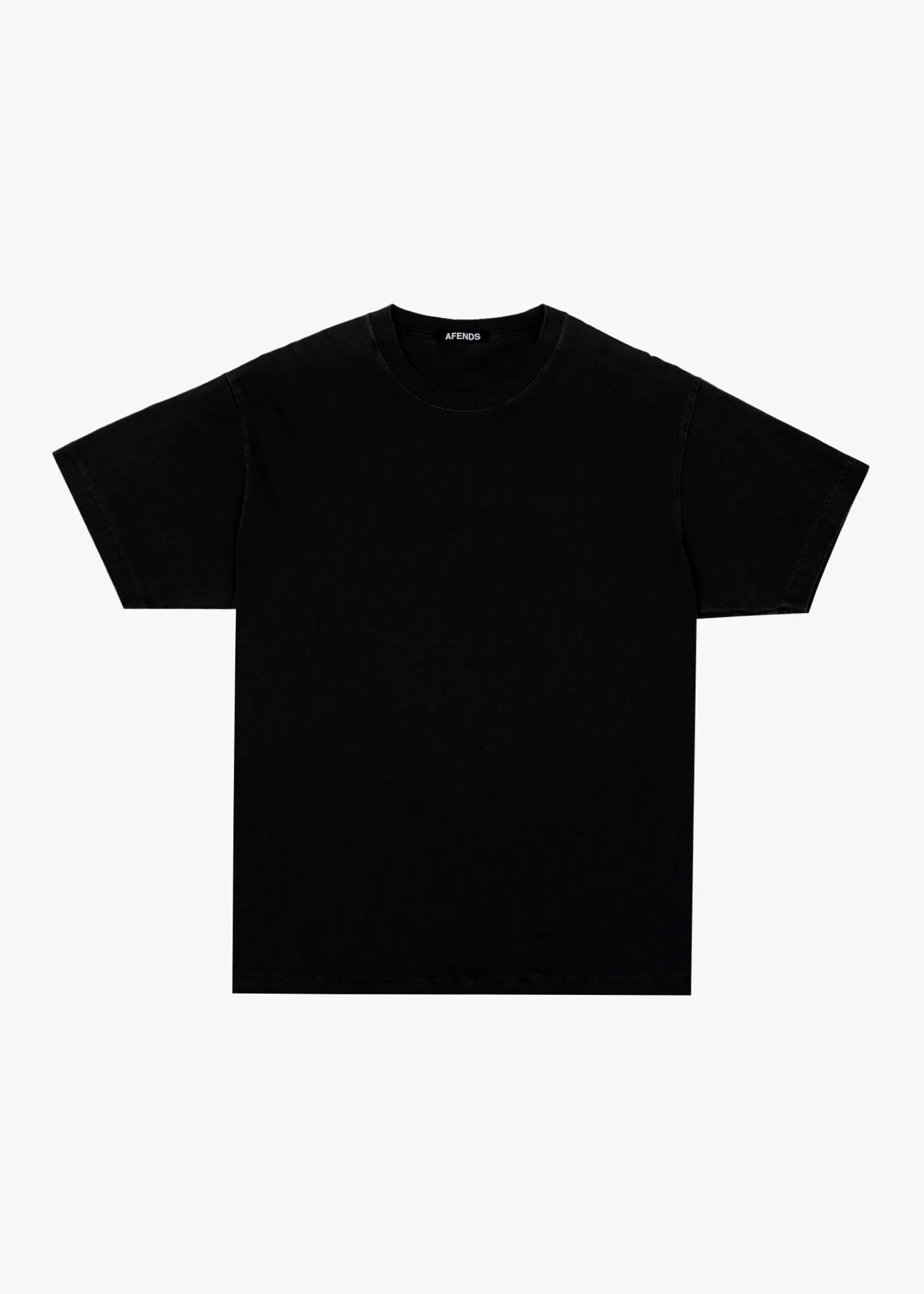 AFENDS Mens Genesis - Heavyweight Boxy Tee - Black sold by Afends