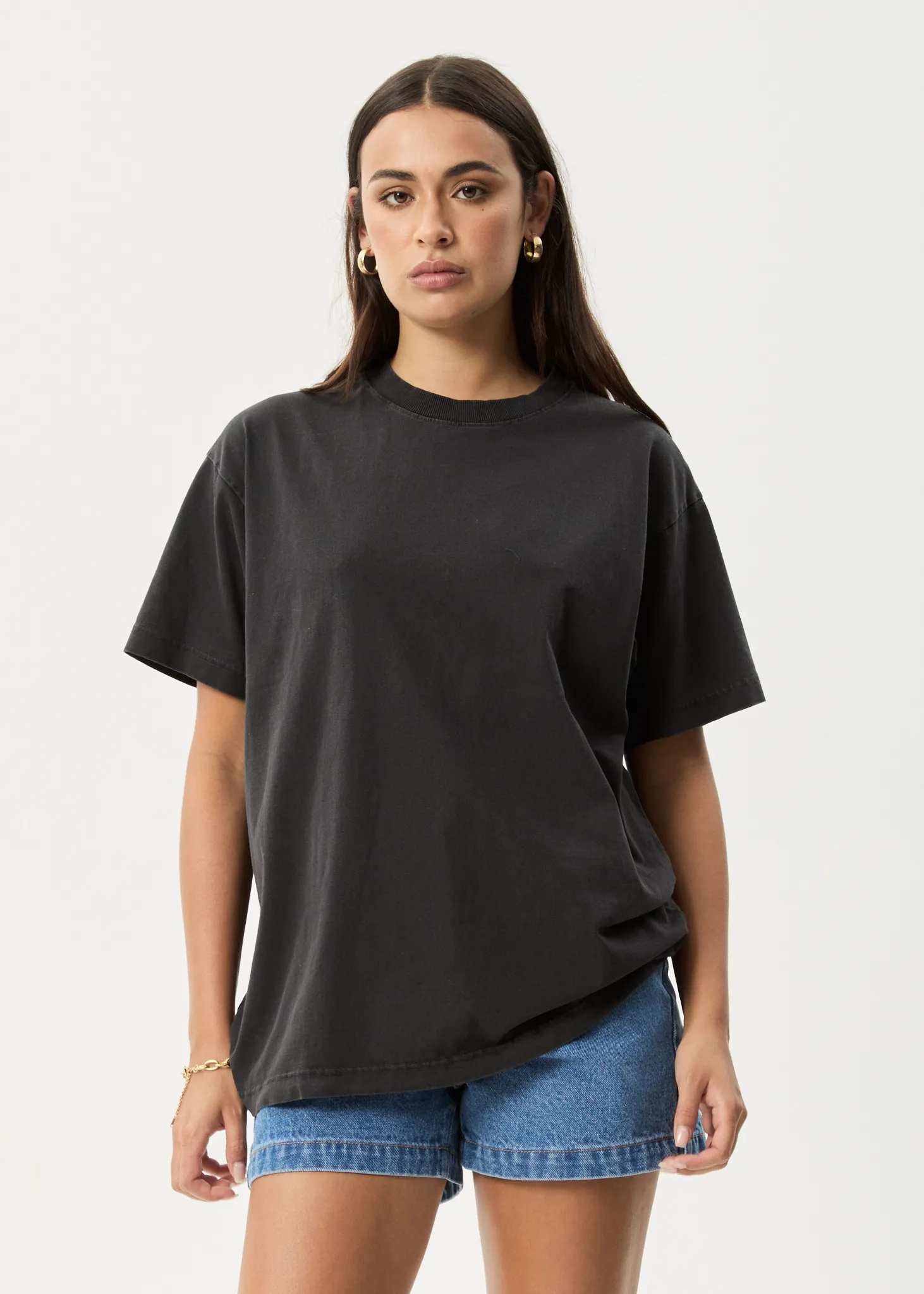 AFENDS Mens Genesis - Heavyweight Boxy Tee - Stone Black sold by Afends product image thumbnail 2