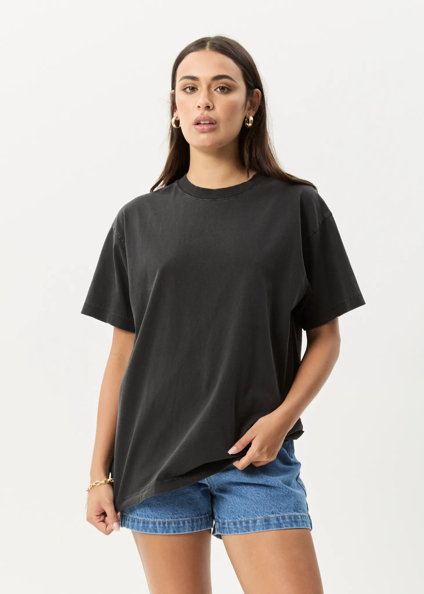 AFENDS Mens Genesis - Heavyweight Boxy Tee - Stone Black sold by Afends product image thumbnail 4