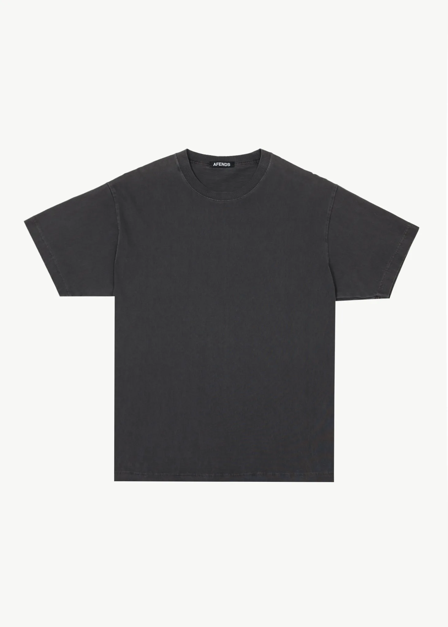 AFENDS Mens Genesis - Heavyweight Boxy Tee - Stone Black sold by Afends