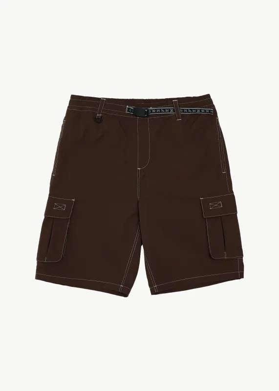 AFENDS Mens Equipment - Cargo Short 22" - Coffee made by Afends