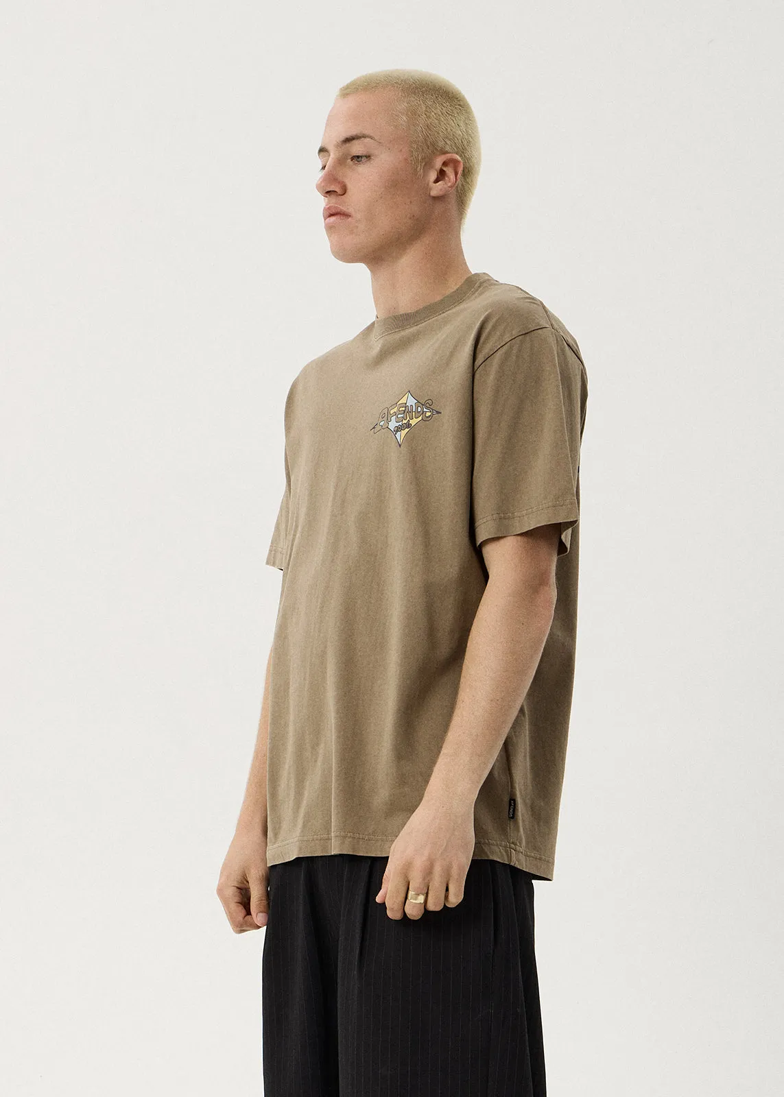 AFENDS Mens Session - Retro Tee - Vintage Fossil sold by Afends product image thumbnail 5