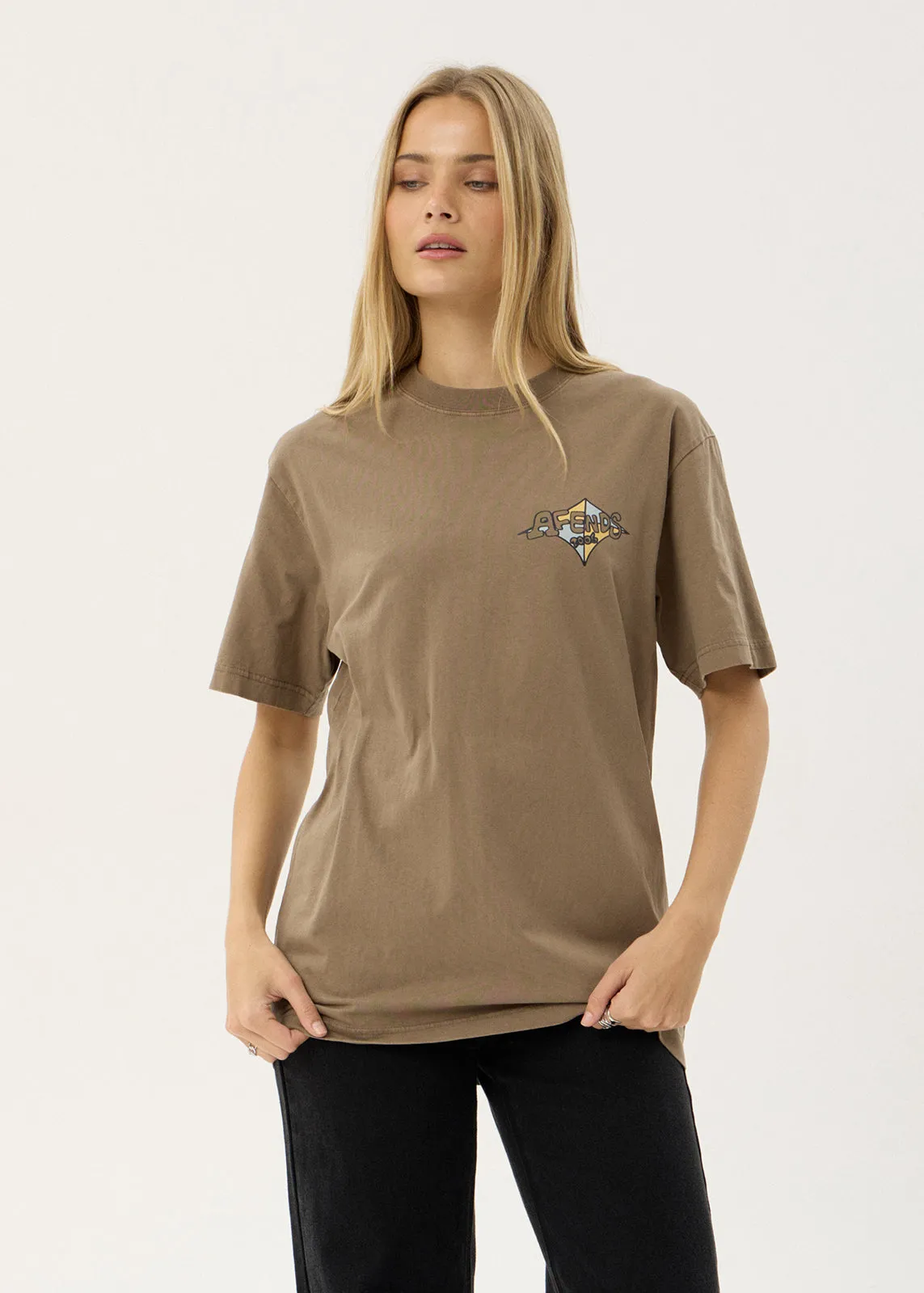AFENDS Mens Session - Retro Tee - Vintage Fossil sold by Afends product image thumbnail 2