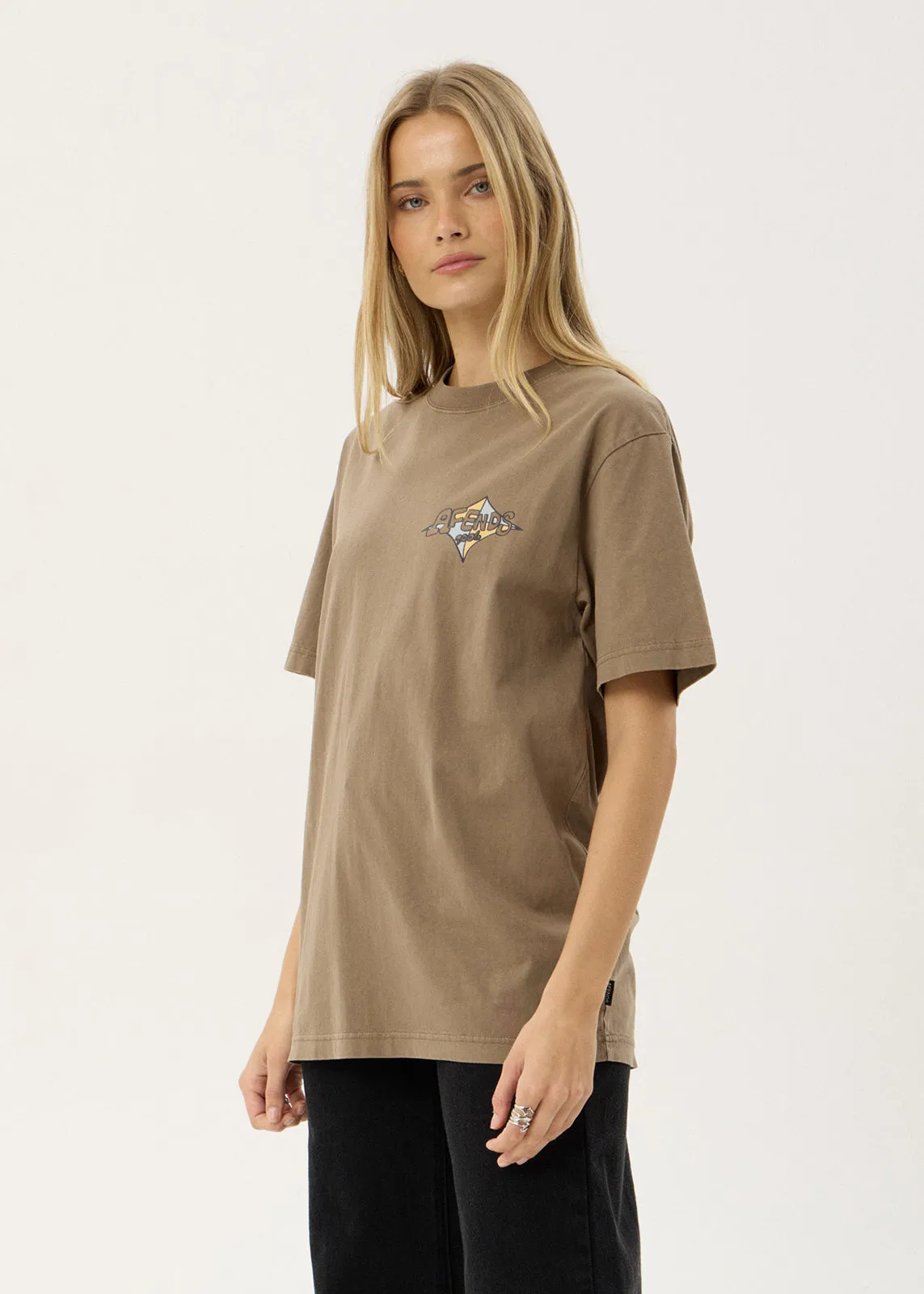 AFENDS Mens Session - Retro Tee - Vintage Fossil sold by Afends product image thumbnail 4