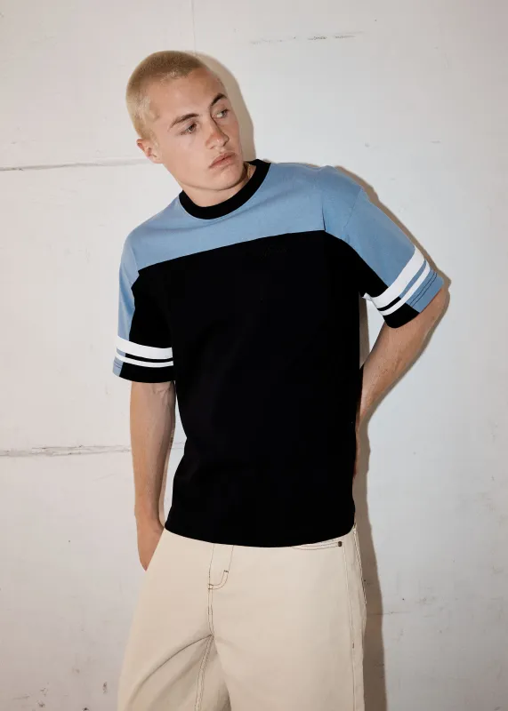 AFENDS Origin - Boxy Vintage Tee - Black / Blue made by Afends