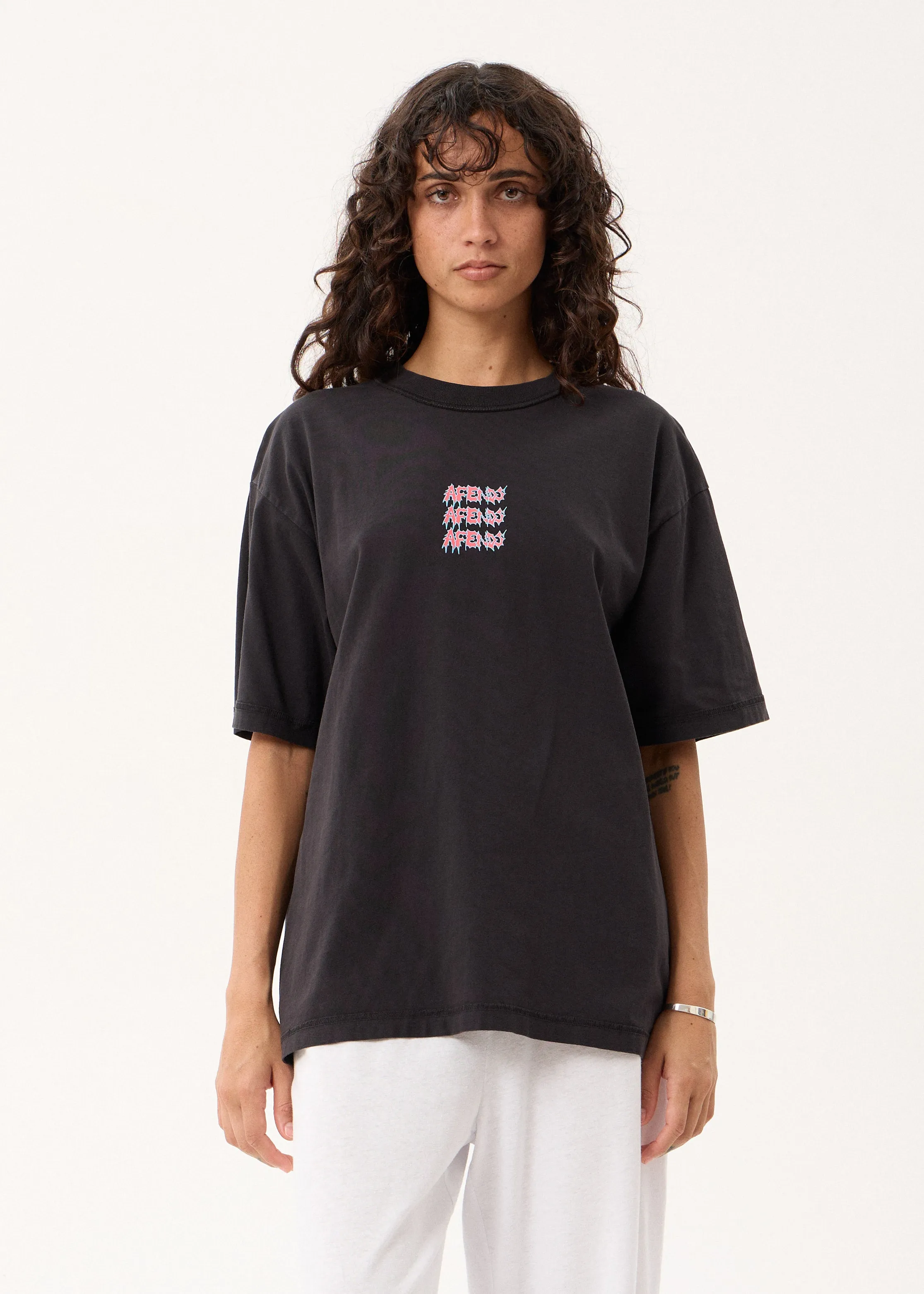 AFENDS Repetition - Boxy Tee - Stone Black sold by Afends product image thumbnail 2