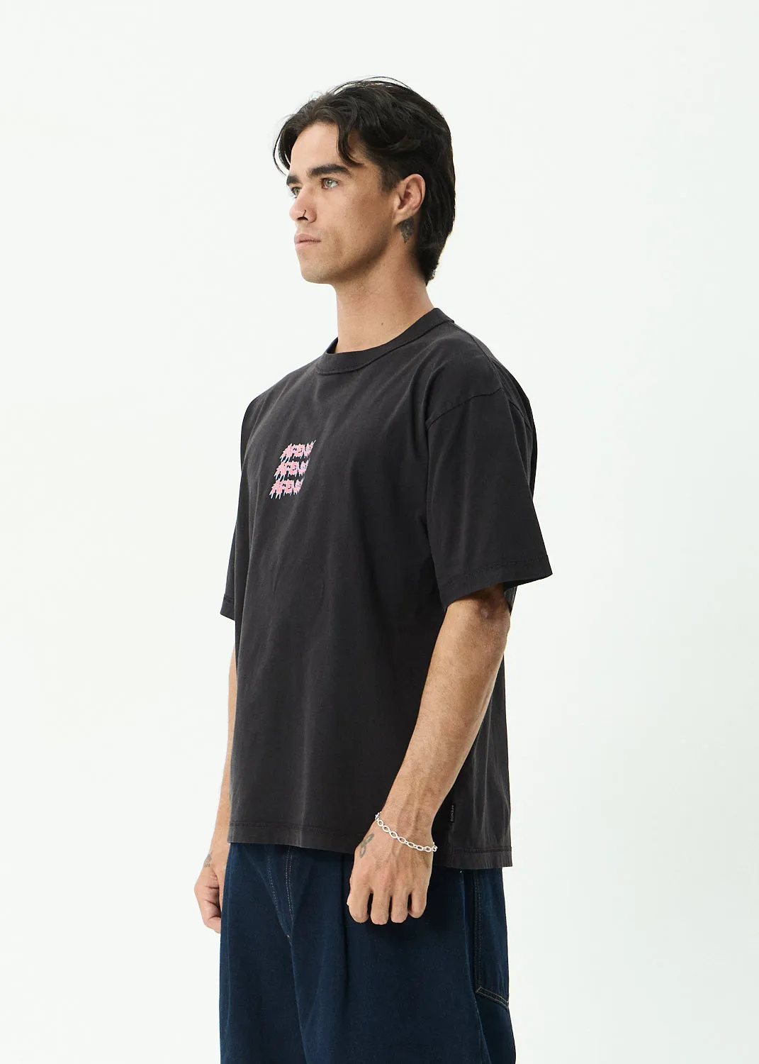 AFENDS Repetition - Boxy Tee - Stone Black sold by Afends product image thumbnail 5