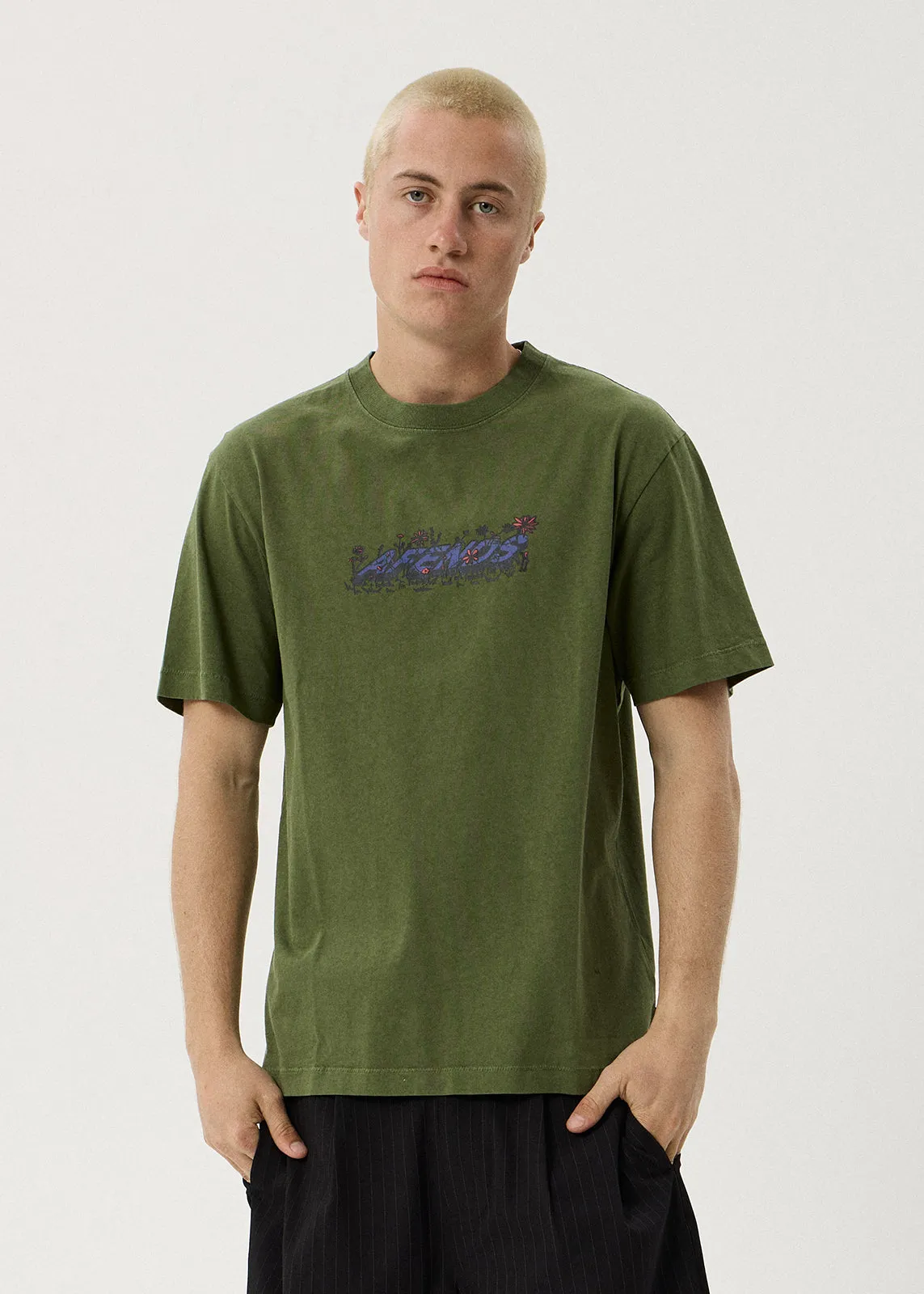 AFENDS Meadow - Retro Tee - Washed Cypress sold by Afends product image thumbnail 2