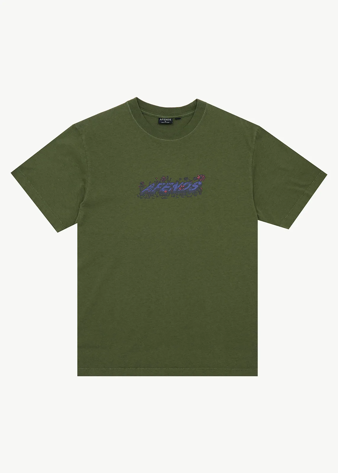 AFENDS Meadow - Retro Tee - Washed Cypress sold by Afends