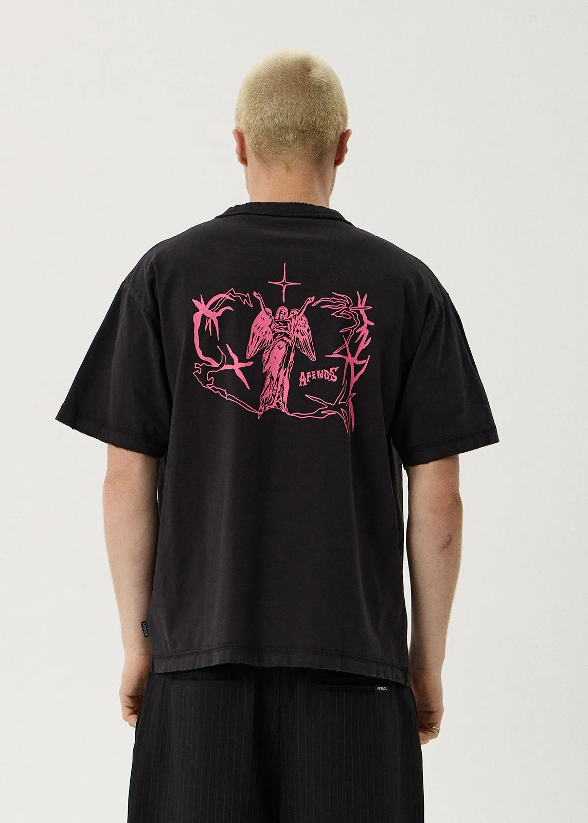 AFENDS Goddess - Heavyweight Boxy Tee - Stone Black sold by Afends product image thumbnail 2
