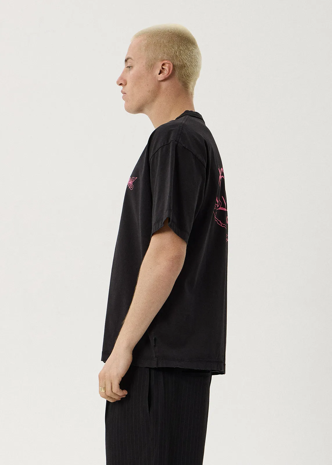 AFENDS Goddess - Heavyweight Boxy Tee - Stone Black sold by Afends product image thumbnail 5
