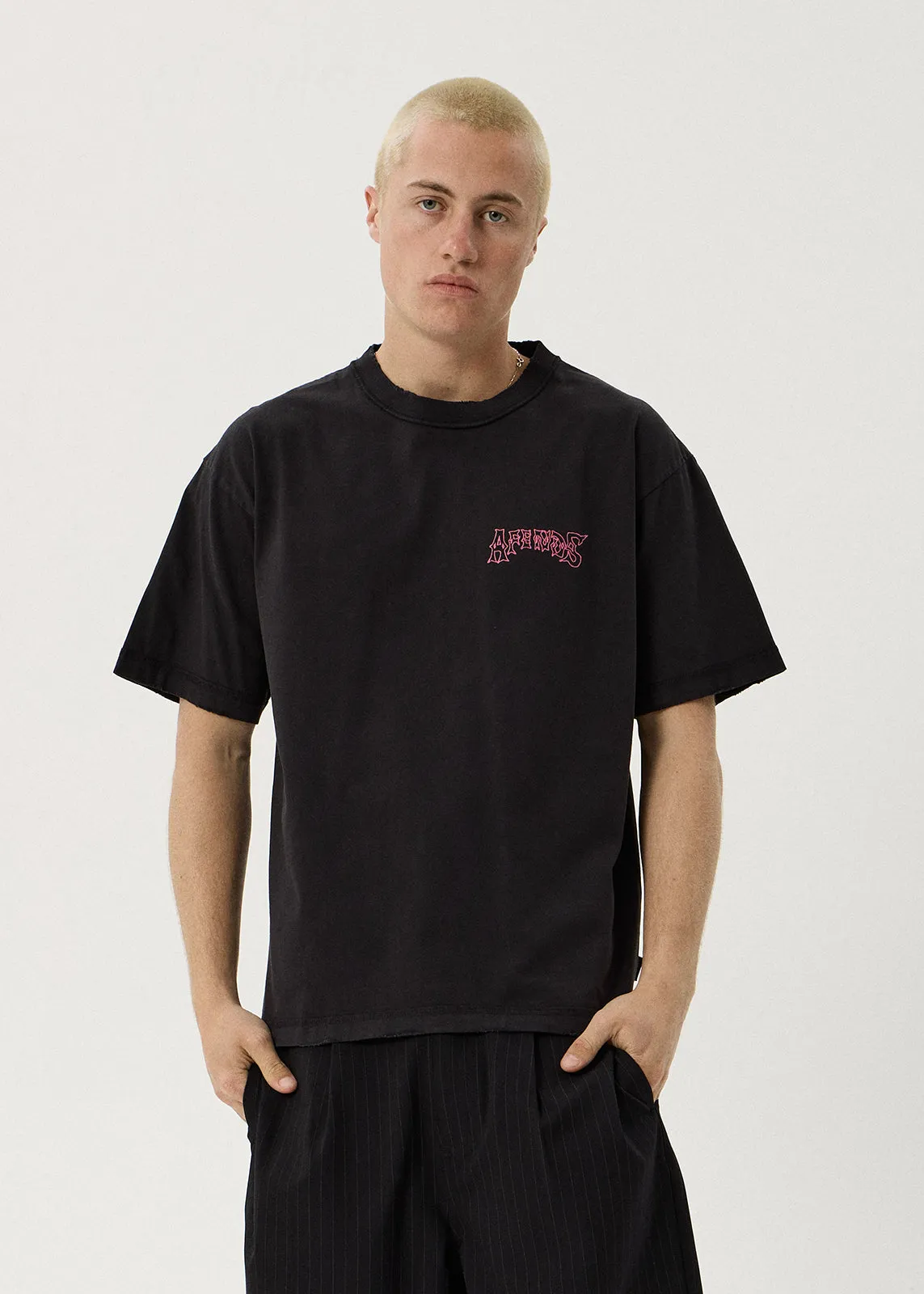 AFENDS Goddess - Heavyweight Boxy Tee - Stone Black sold by Afends product image thumbnail 3