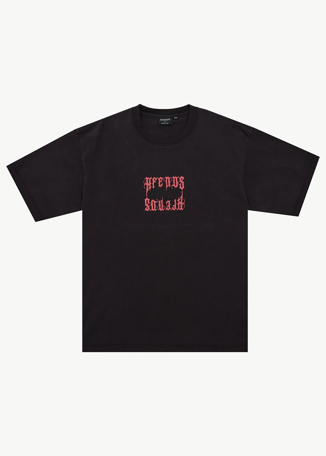 AFENDS Mirror - Heavyweight Boxy Tee - Stone Black sold by Afends