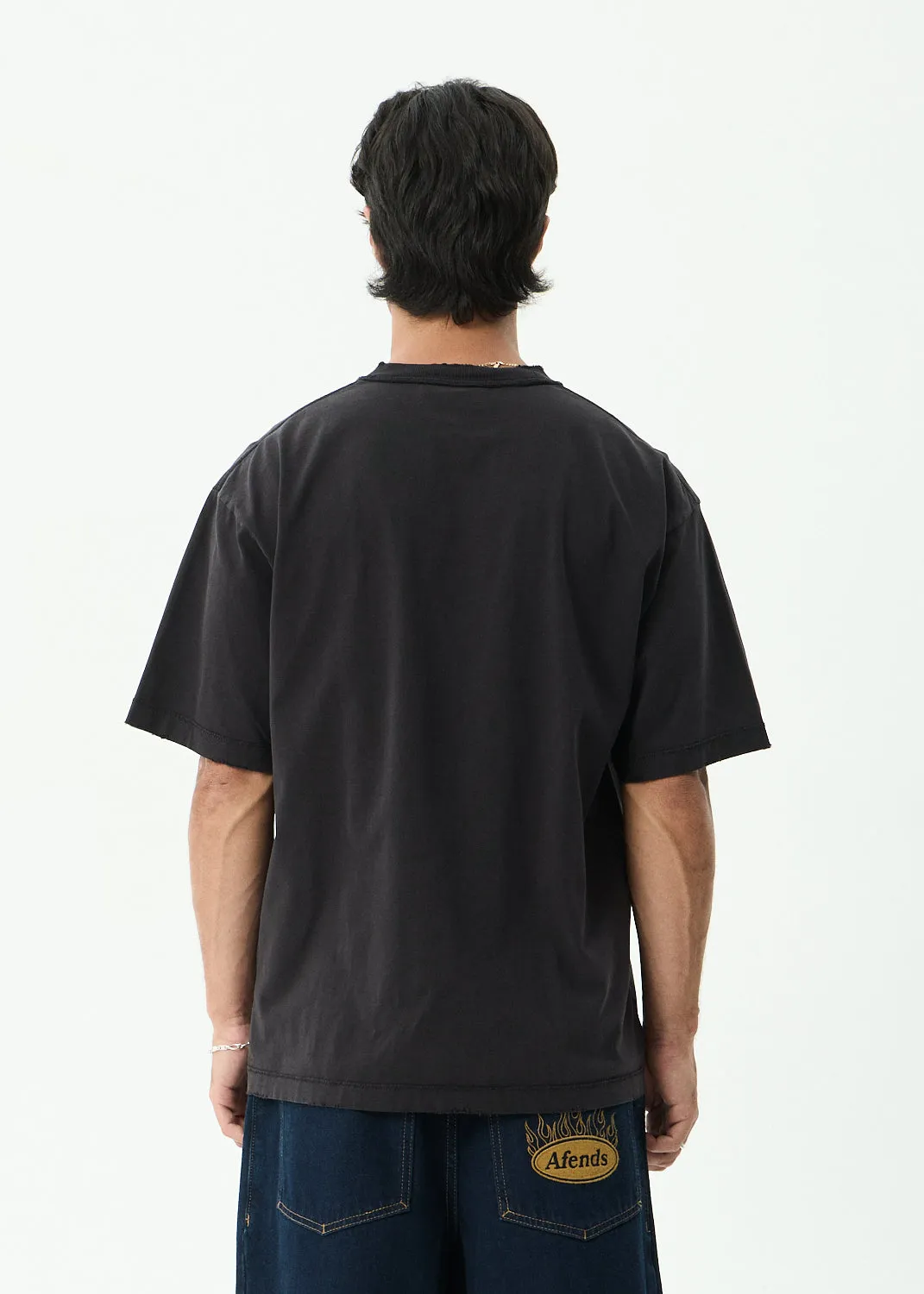AFENDS Growth - Heavyweight Boxy Tee - Stone Black sold by Afends product image thumbnail 5