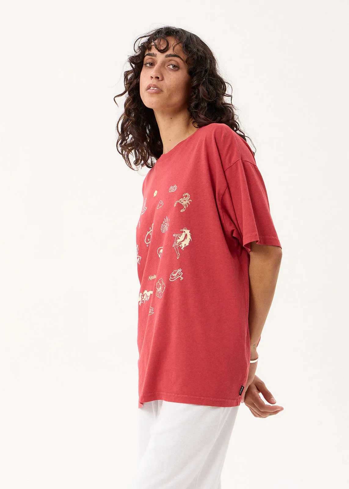 AFENDS Easty Flash - Oversized Tee - Vintage Cherry sold by Afends product image thumbnail 4