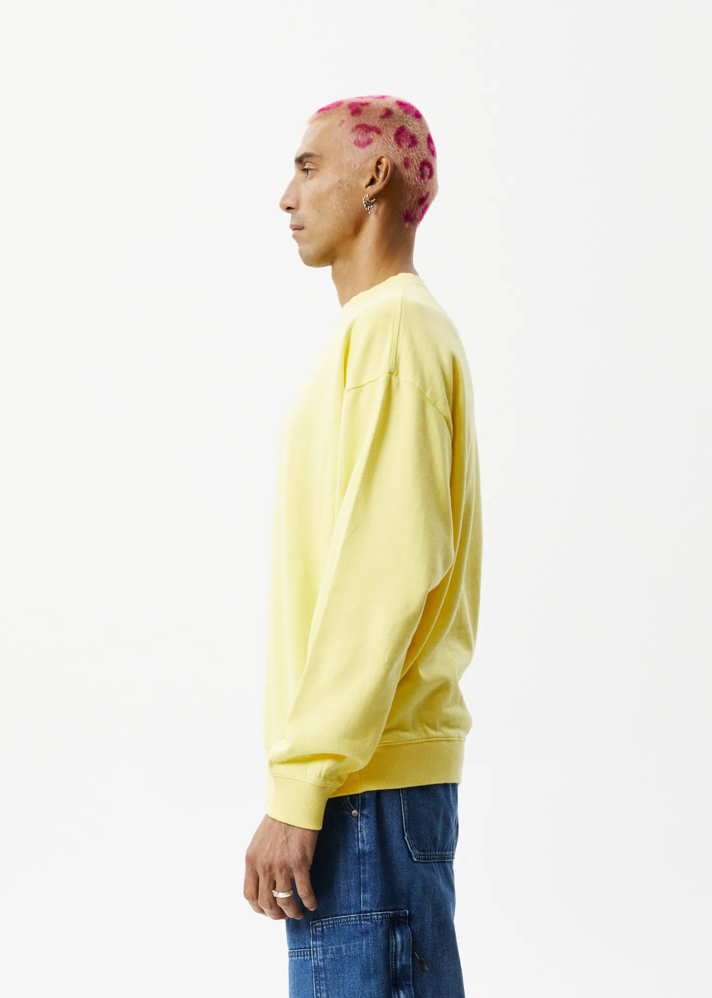 AFENDS Mens Bloom - Crew Neck Jumper - Butter sold by Afends product image thumbnail 4