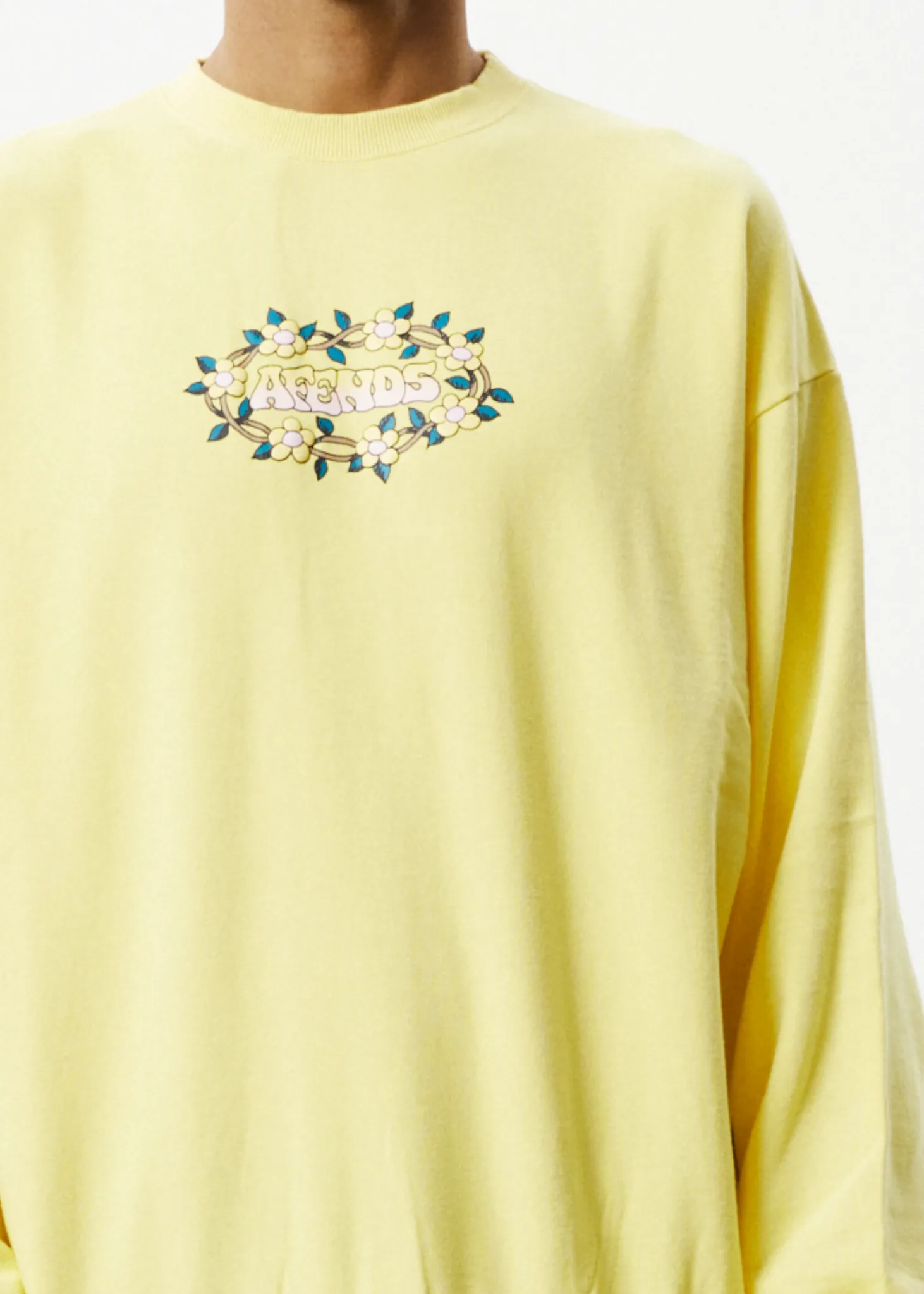 AFENDS Mens Bloom - Crew Neck Jumper - Butter sold by Afends product image thumbnail 2