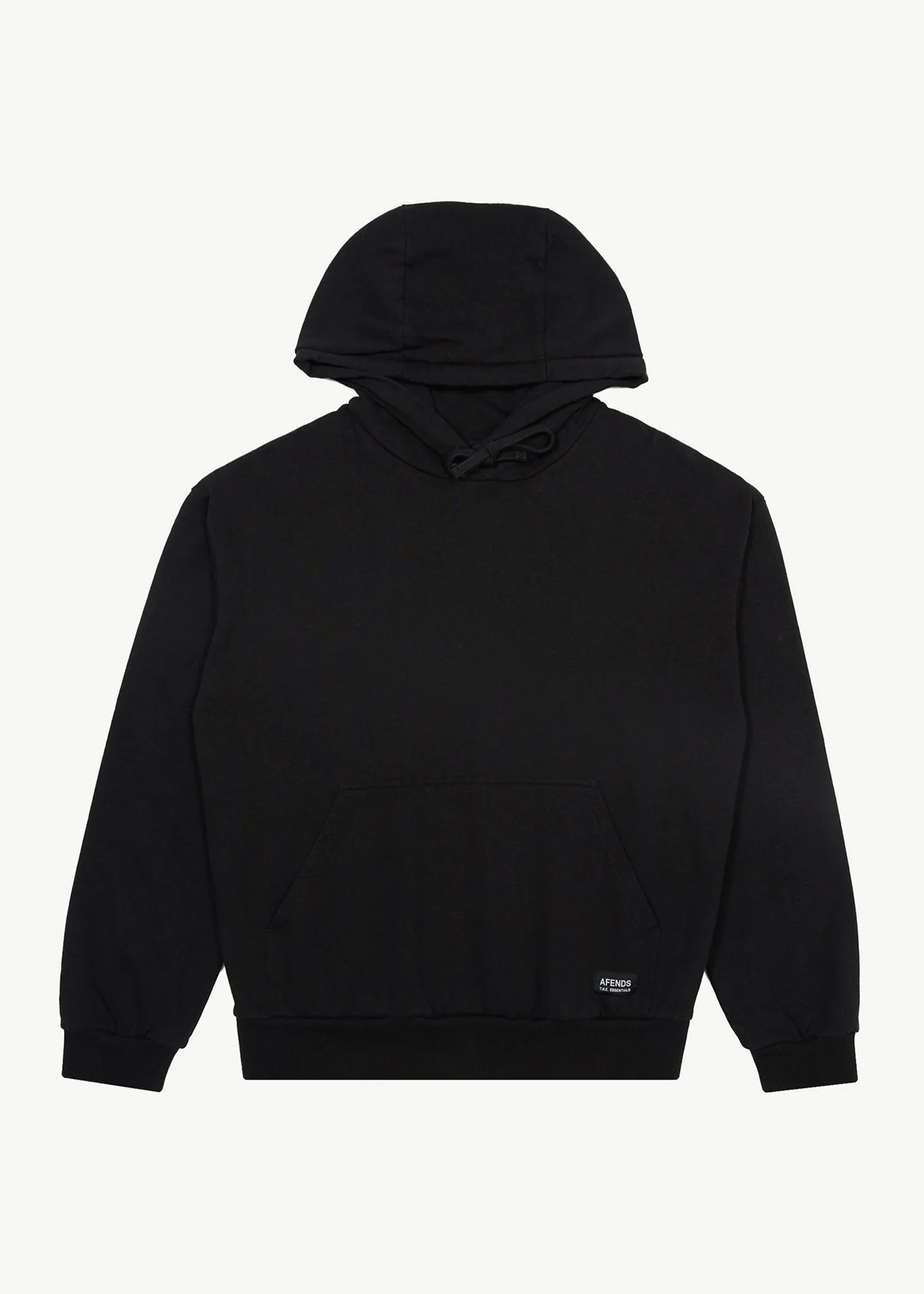 AFENDS Mens All Day - Relaxed Hoodie - Black sold by Afends