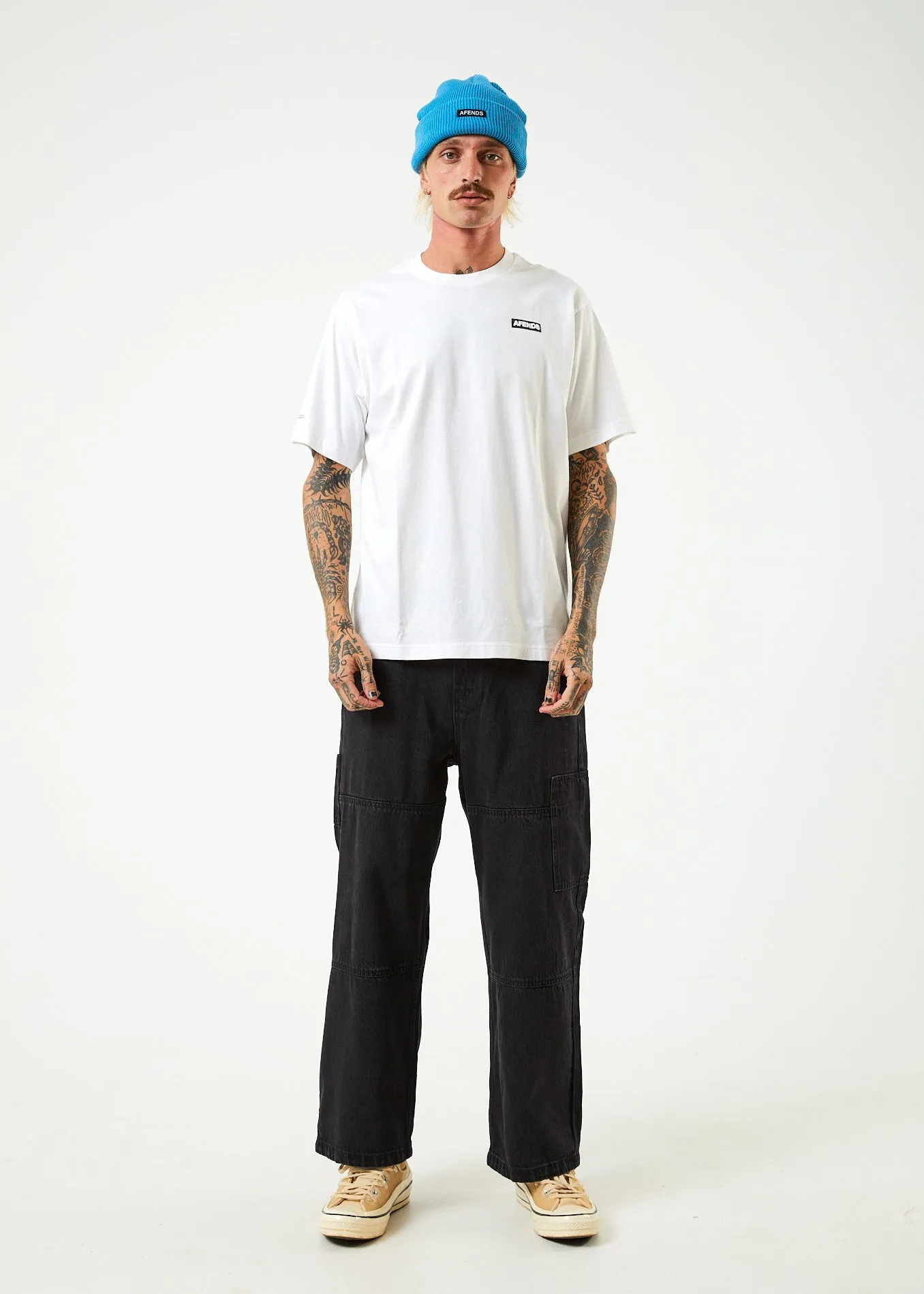 AFENDS Mens Information - Retro Graphic T-Shirt - White sold by Afends product image thumbnail 3