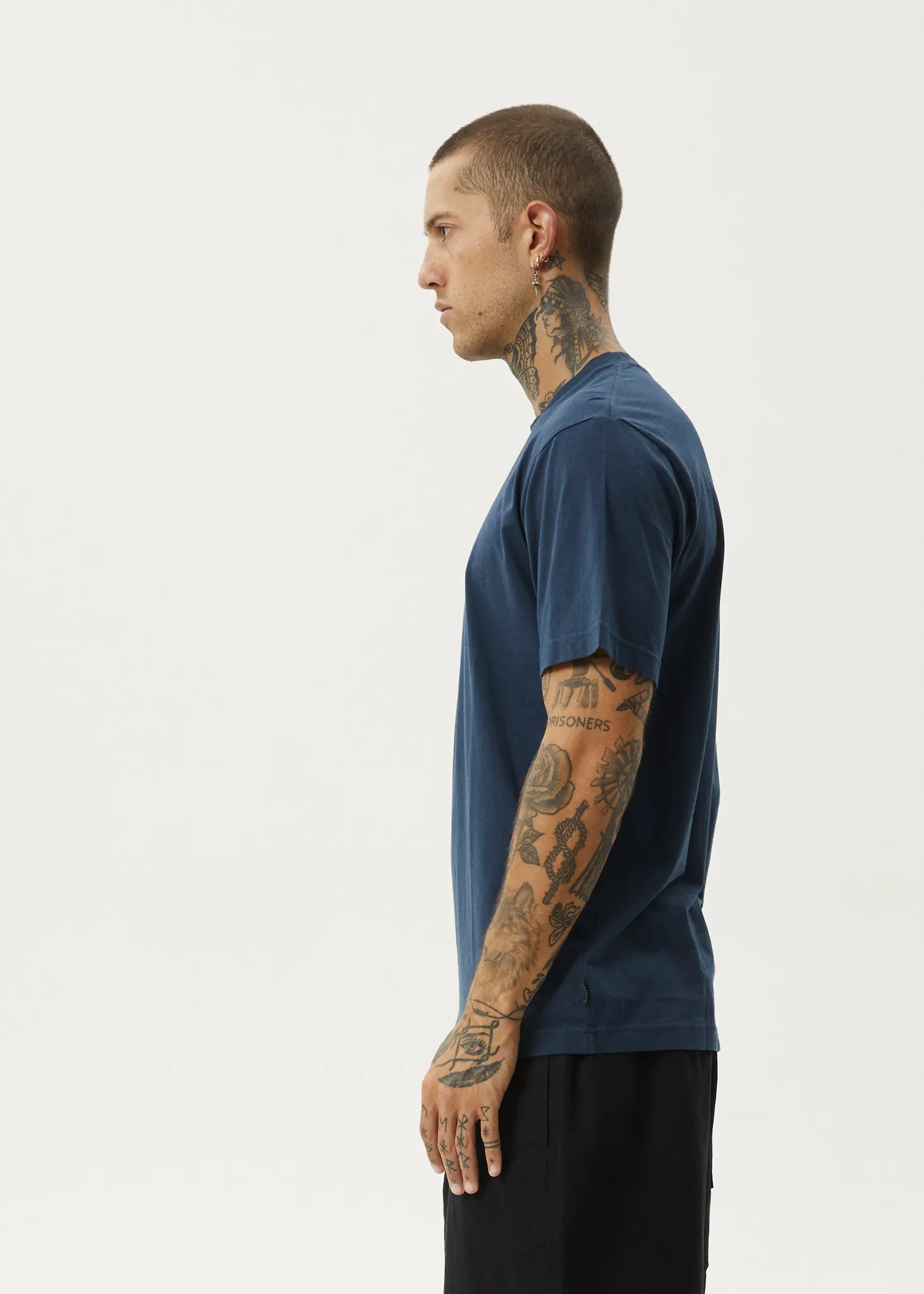 AFENDS Mens Message - Retro Fit Tee - Navy sold by Afends product image thumbnail 3