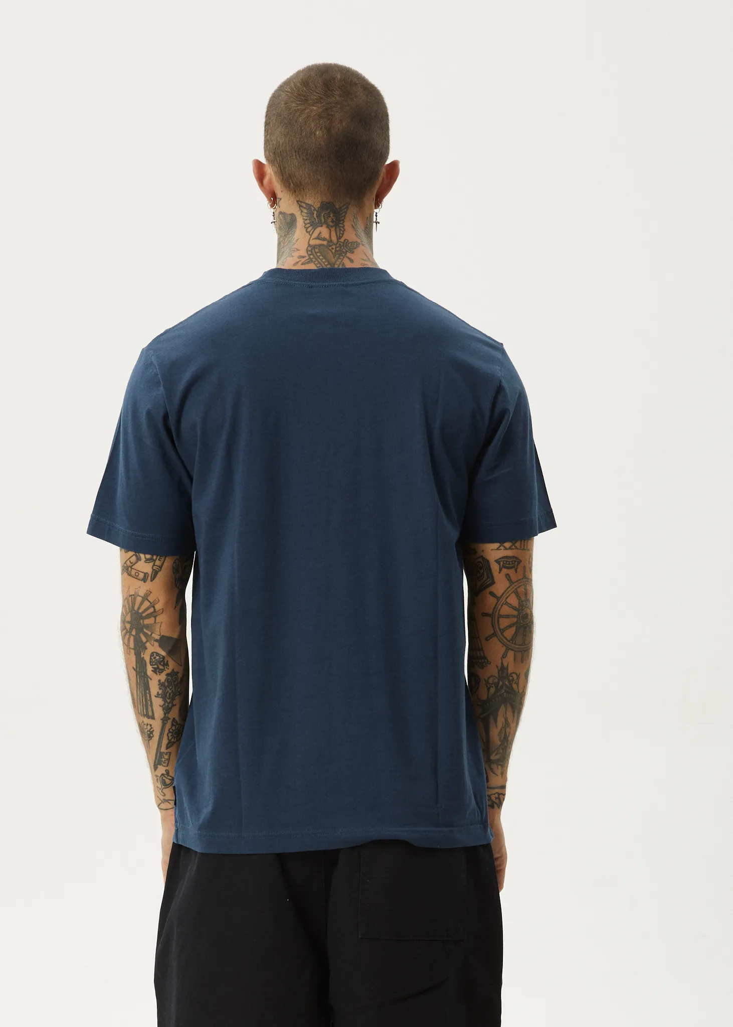 AFENDS Mens Message - Retro Fit Tee - Navy sold by Afends product image thumbnail 4