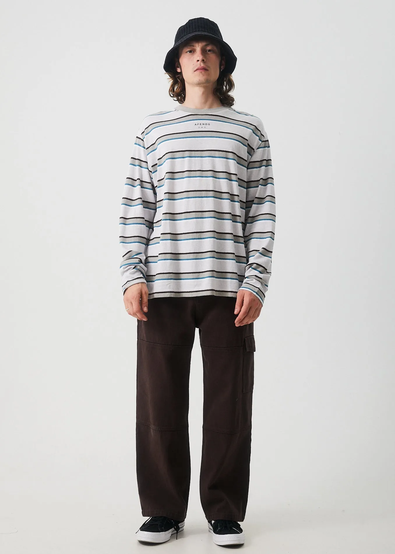 AFENDS Mens THC - Hemp Stripe Long Sleeve Tee - Desert sold by Afends product image thumbnail 3
