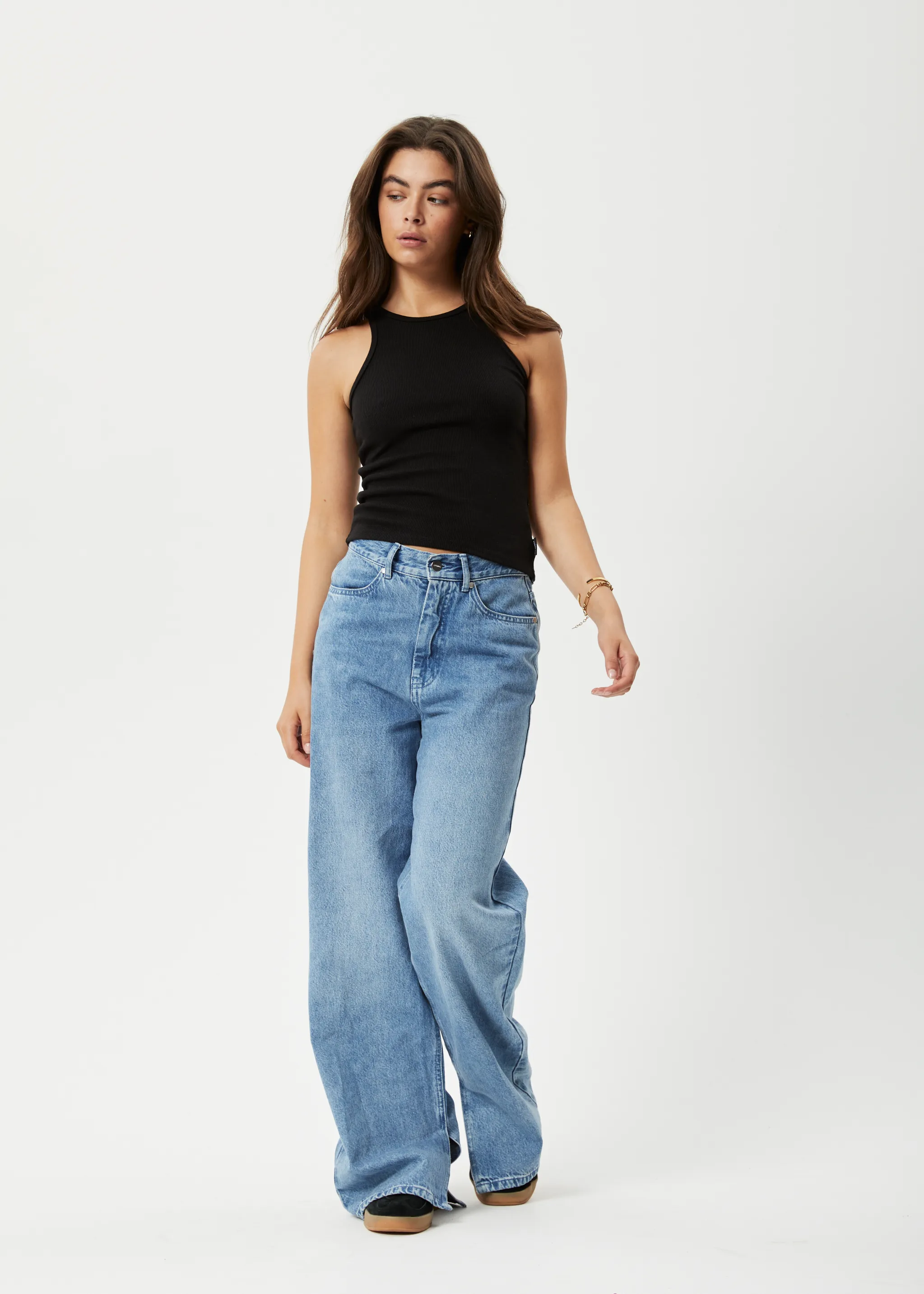 AFENDS Womens Pearly - Rib Singlet - Black sold by Afends product image thumbnail 3