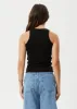 AFENDS Womens Pearly - Ribbed Singlet - Black sold by Afends