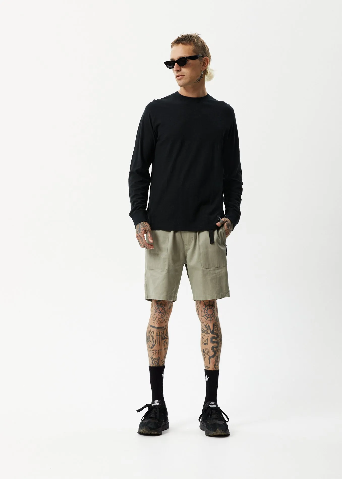 AFENDS Mens Essential - Retro Long Sleeve Tee - Black sold by Afends product image thumbnail 3