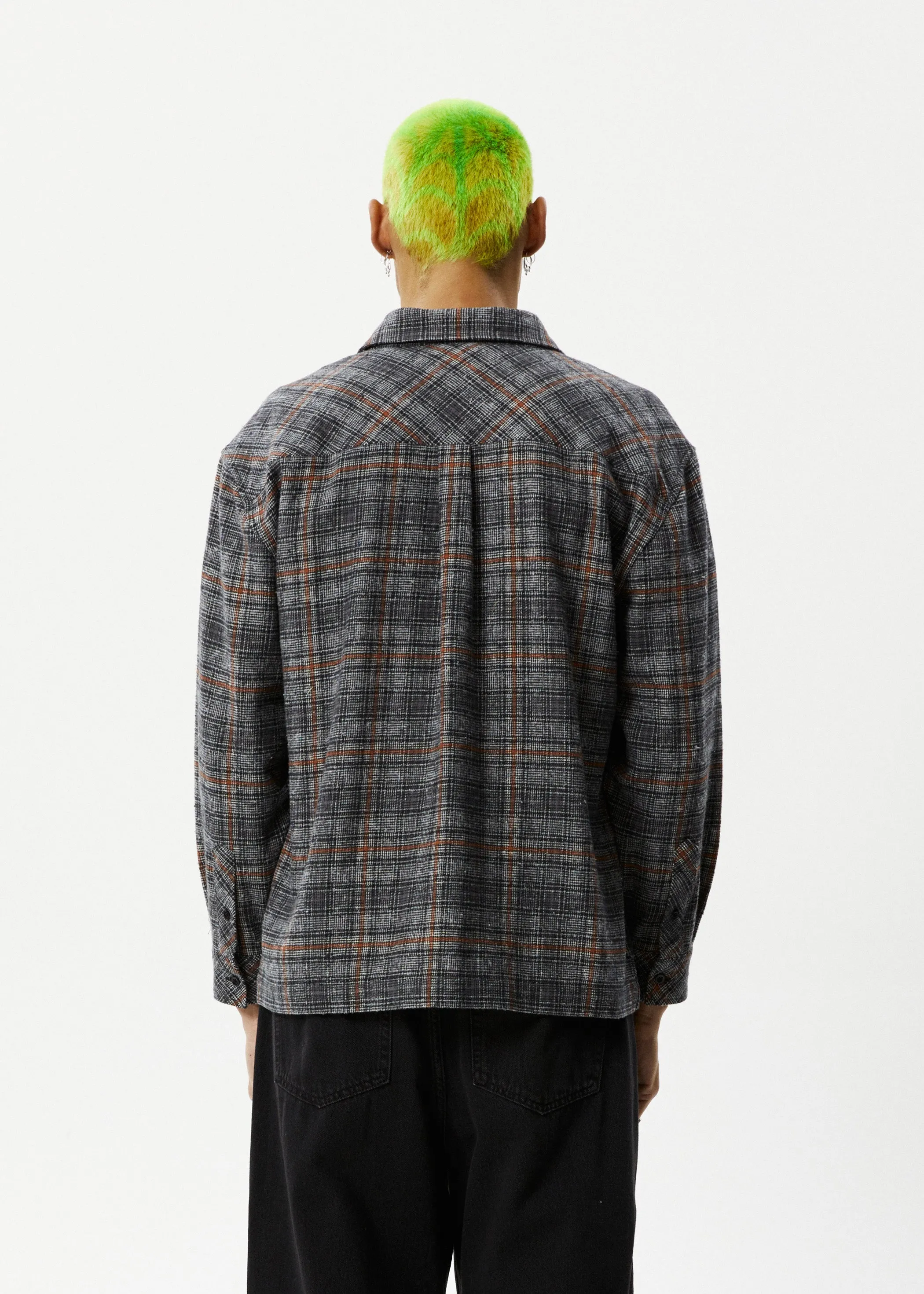 AFENDS Mens Position - Flannel Shirt - Black sold by Afends product image thumbnail 5