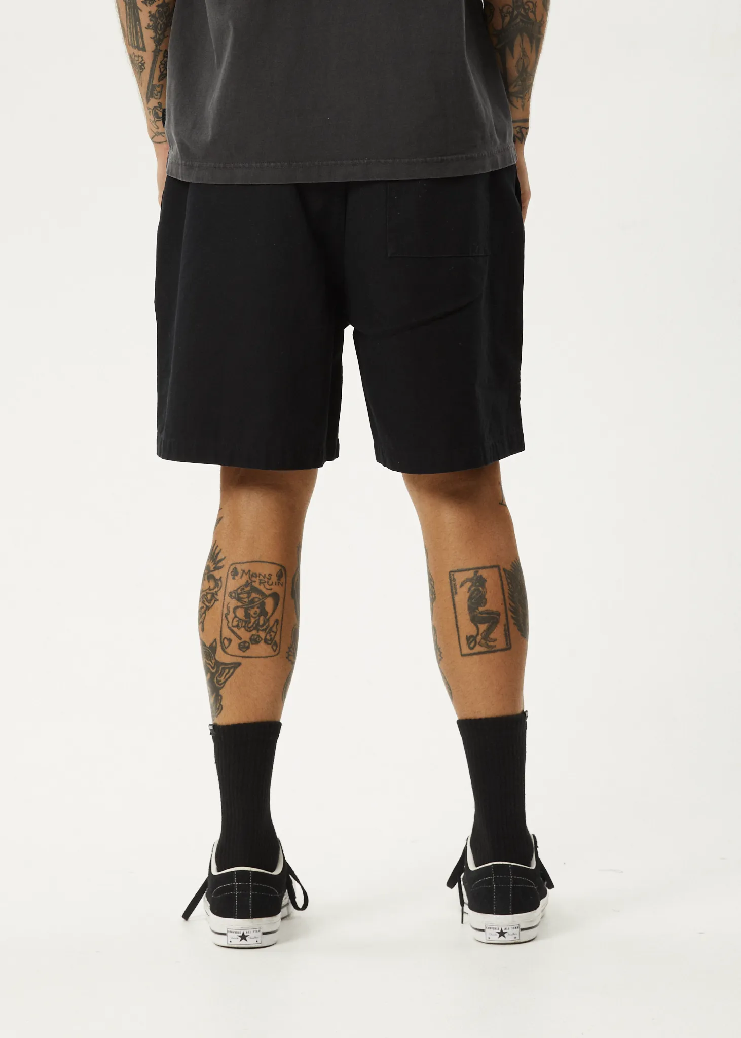 AFENDS Mens Ninety Eights - Oversized Short 20" - Black sold by Afends product image thumbnail 5