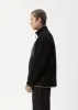 AFENDS Mens Arctic - Fleece Zip Up Jacket - Black sold by Afends