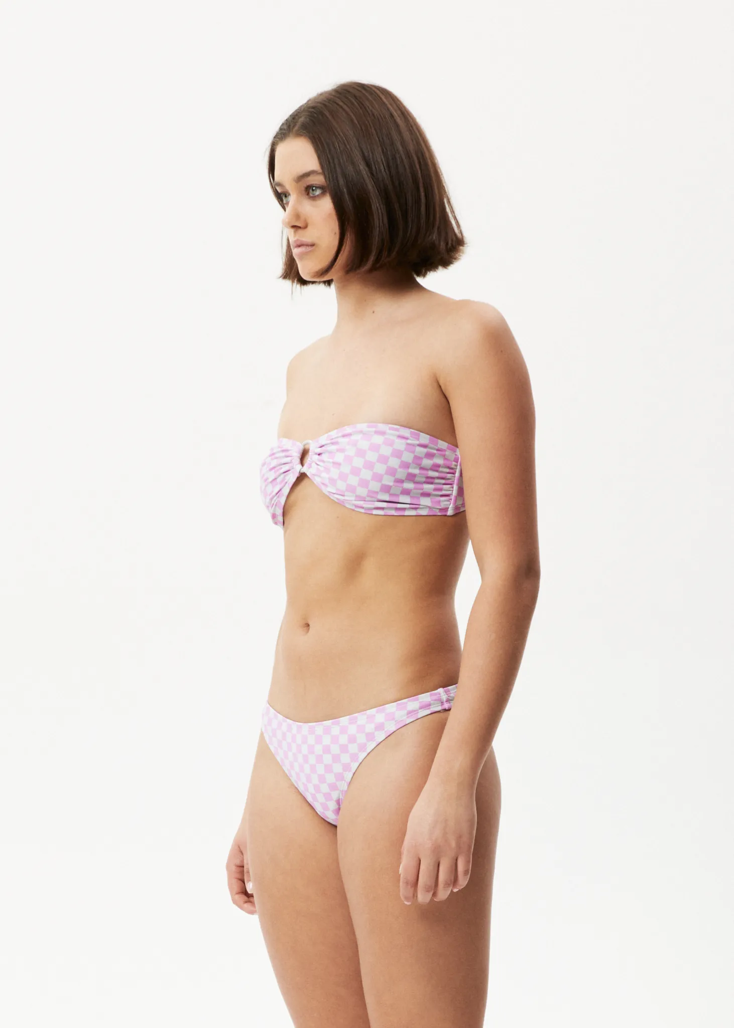 AFENDS Womens Carlo - Check Bikini Bottom - Candy sold by Afends product image thumbnail 4