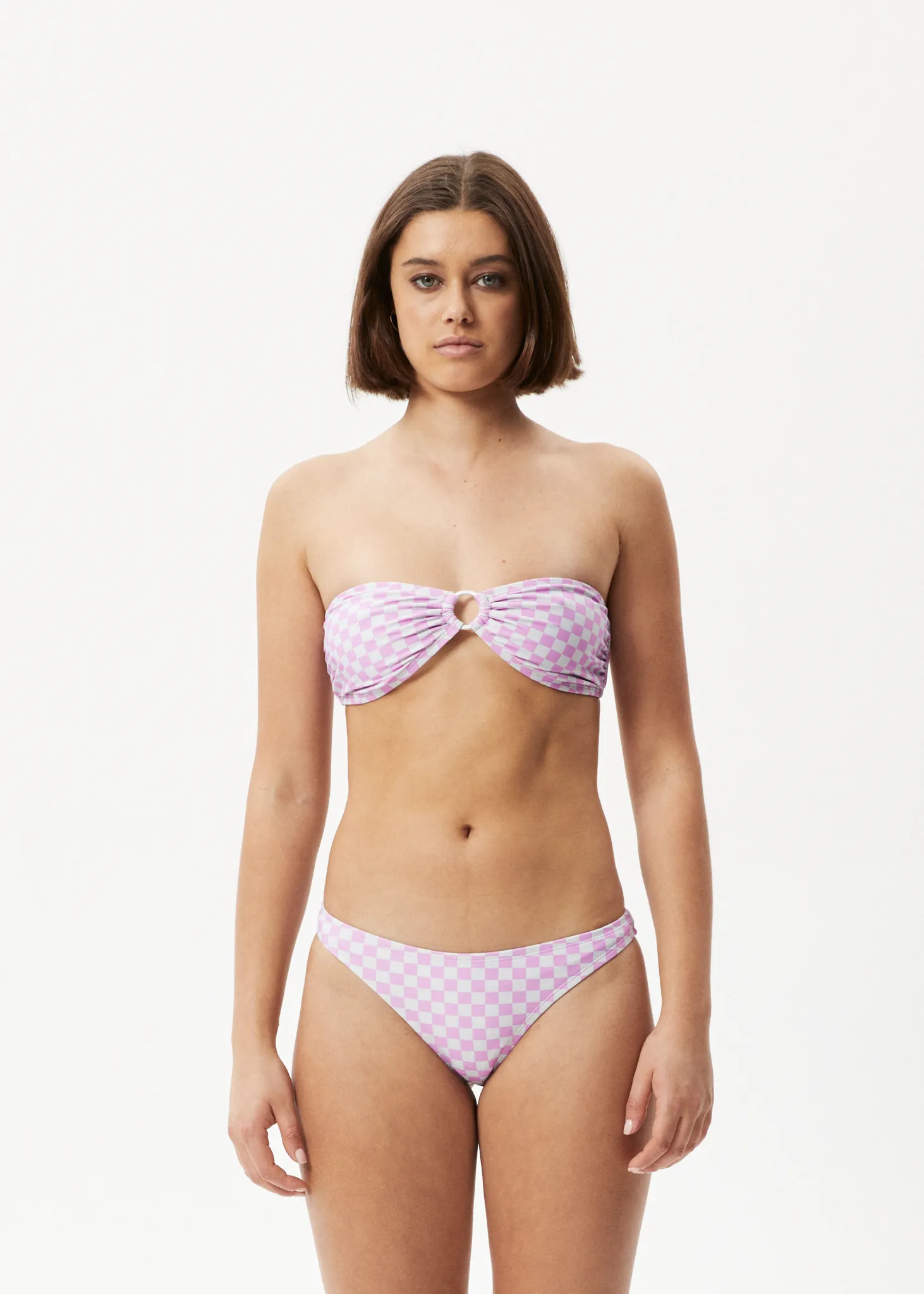 AFENDS Womens Carlo - Check Bikini Bottom - Candy sold by Afends product image thumbnail 2