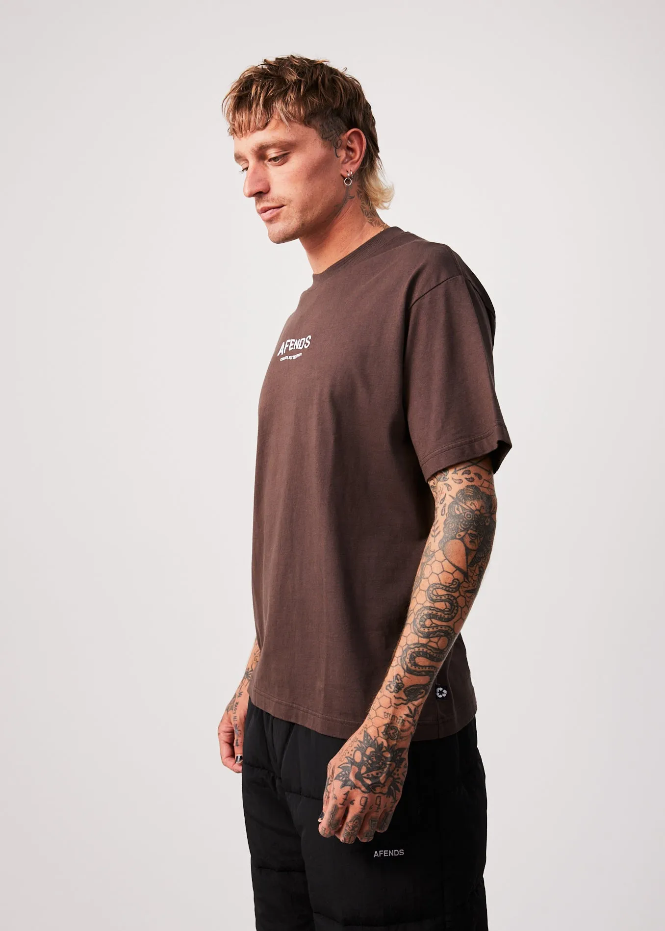 AFENDS Mens Spaced - Retro T-Shirt - Coffee sold by Afends product image thumbnail 4