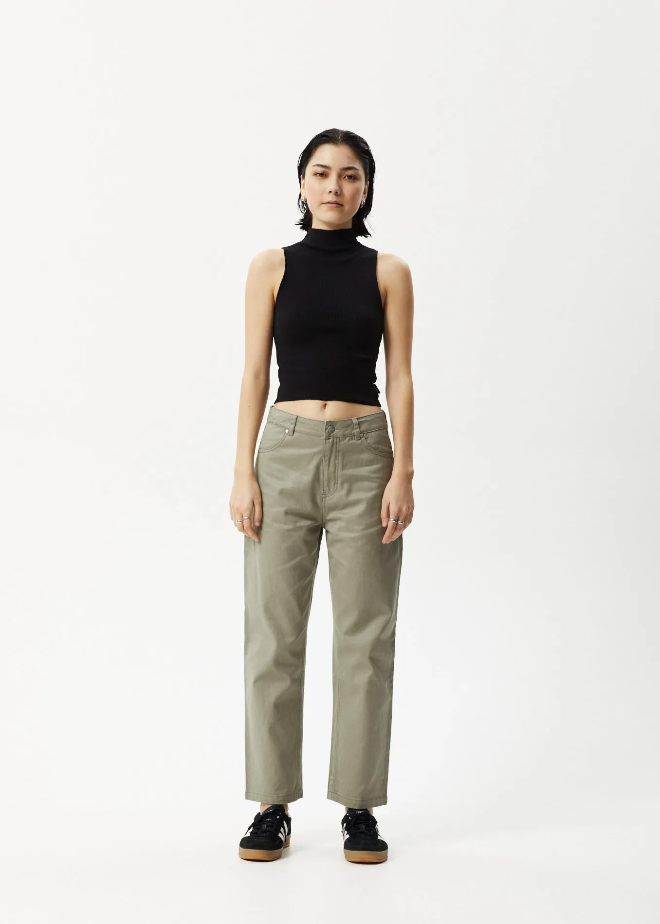 AFENDS Womens Iconic - Rib High Neck Tank - Black sold by Afends product image thumbnail 3