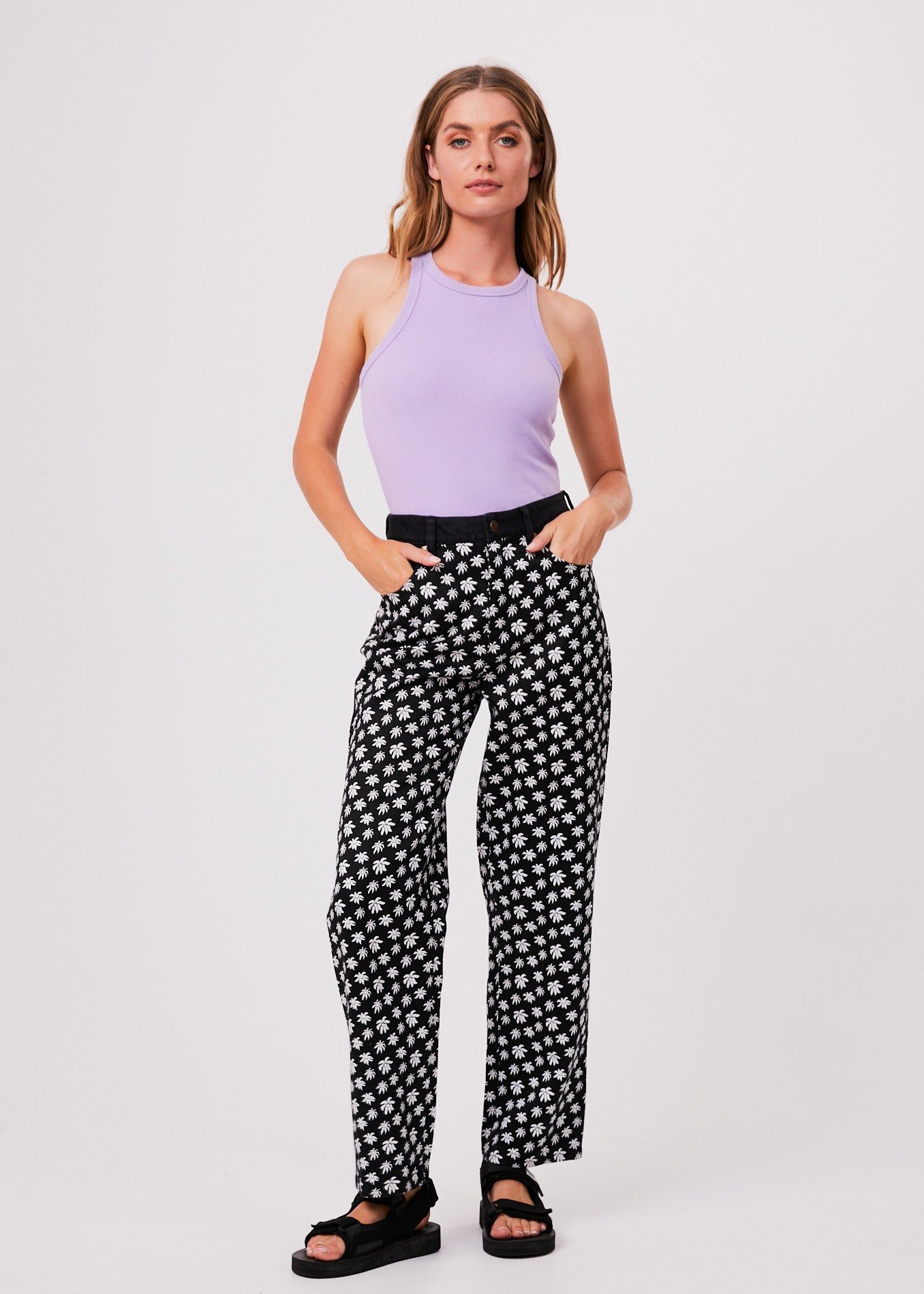 Afends Womens Pascale Shelby Long - Hemp Wide Leg Pants - Black sold by Afends