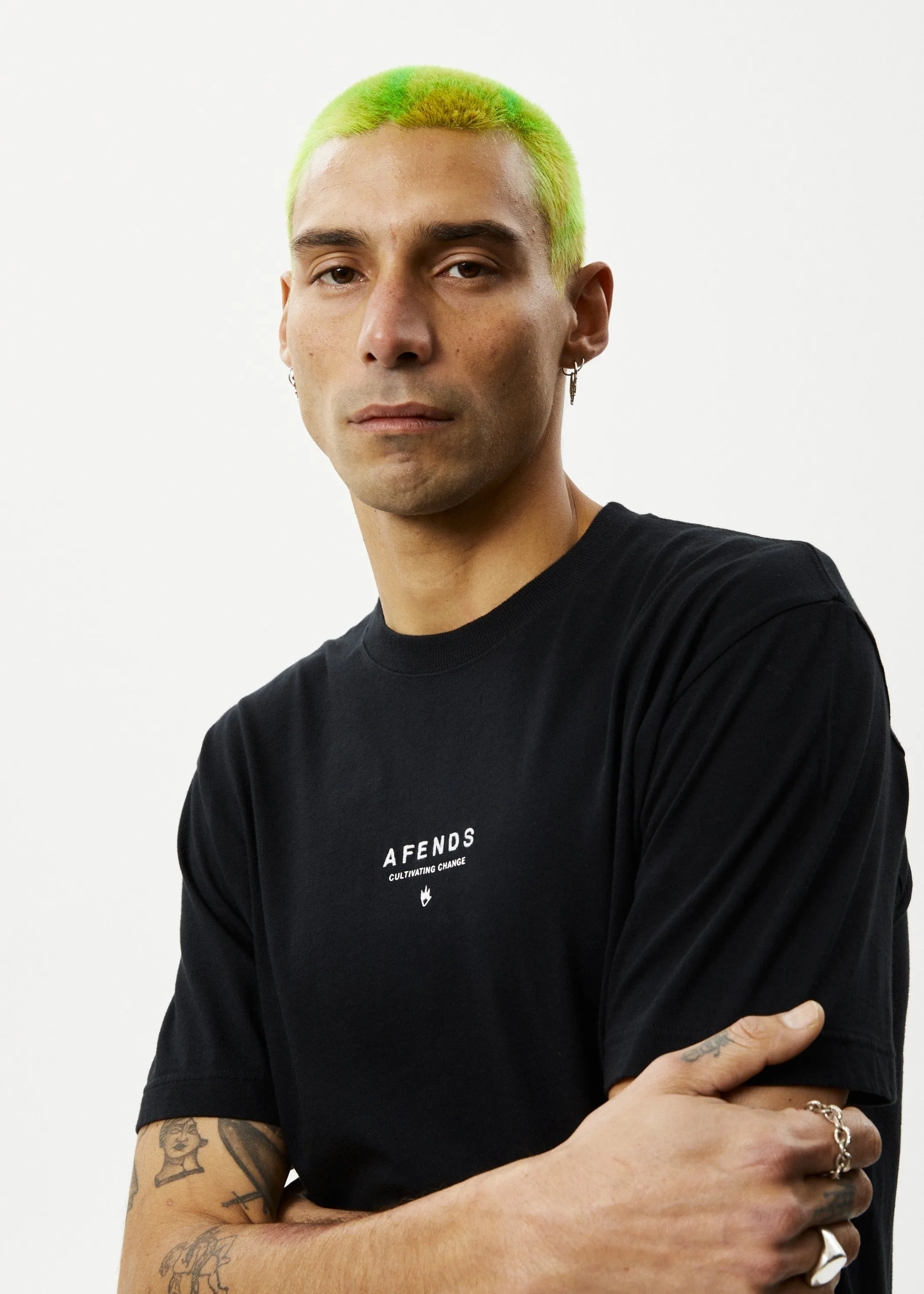 AFENDS Mens Space - Retro Fit Tee - Black sold by Afends product image thumbnail 3