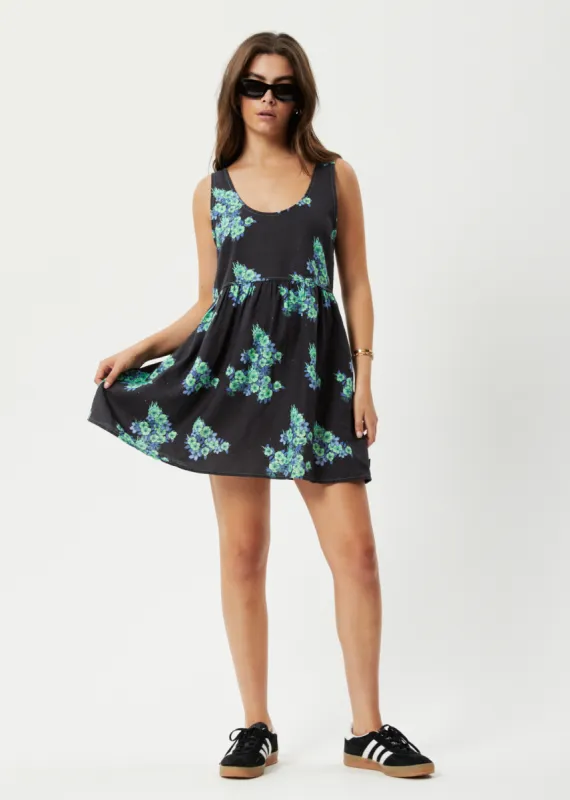 AFENDS Womens House Of Darwin Jesse - Mini Dress - Charcoal Floral sold by Afends