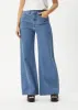 AFENDS Womens Gigi - Denim Flared Jean - Worn Blue sold by Afends