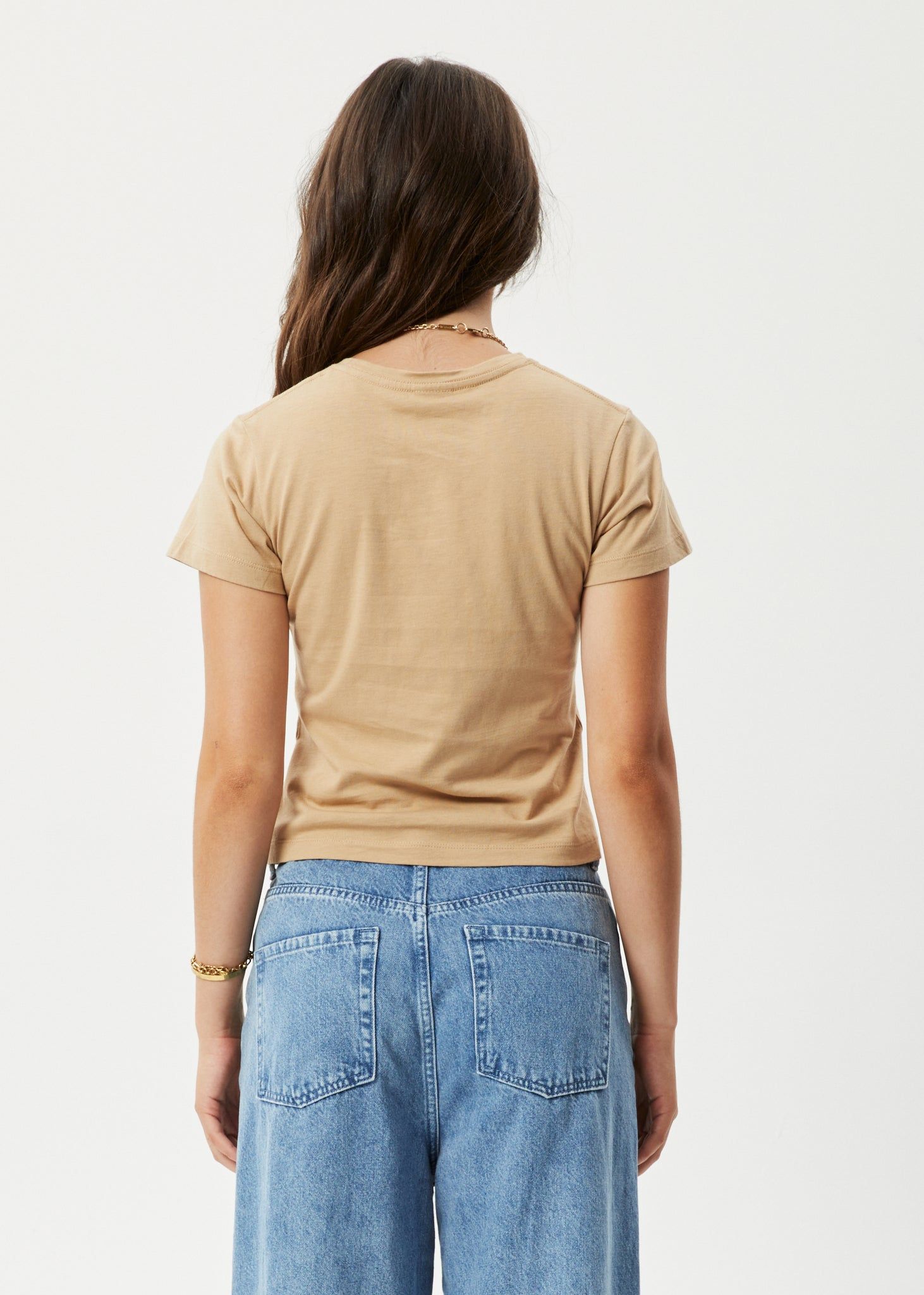 Afends Womens Taylor - Recycled Baby T-Shirt - Tan sold by Afends product image thumbnail 5