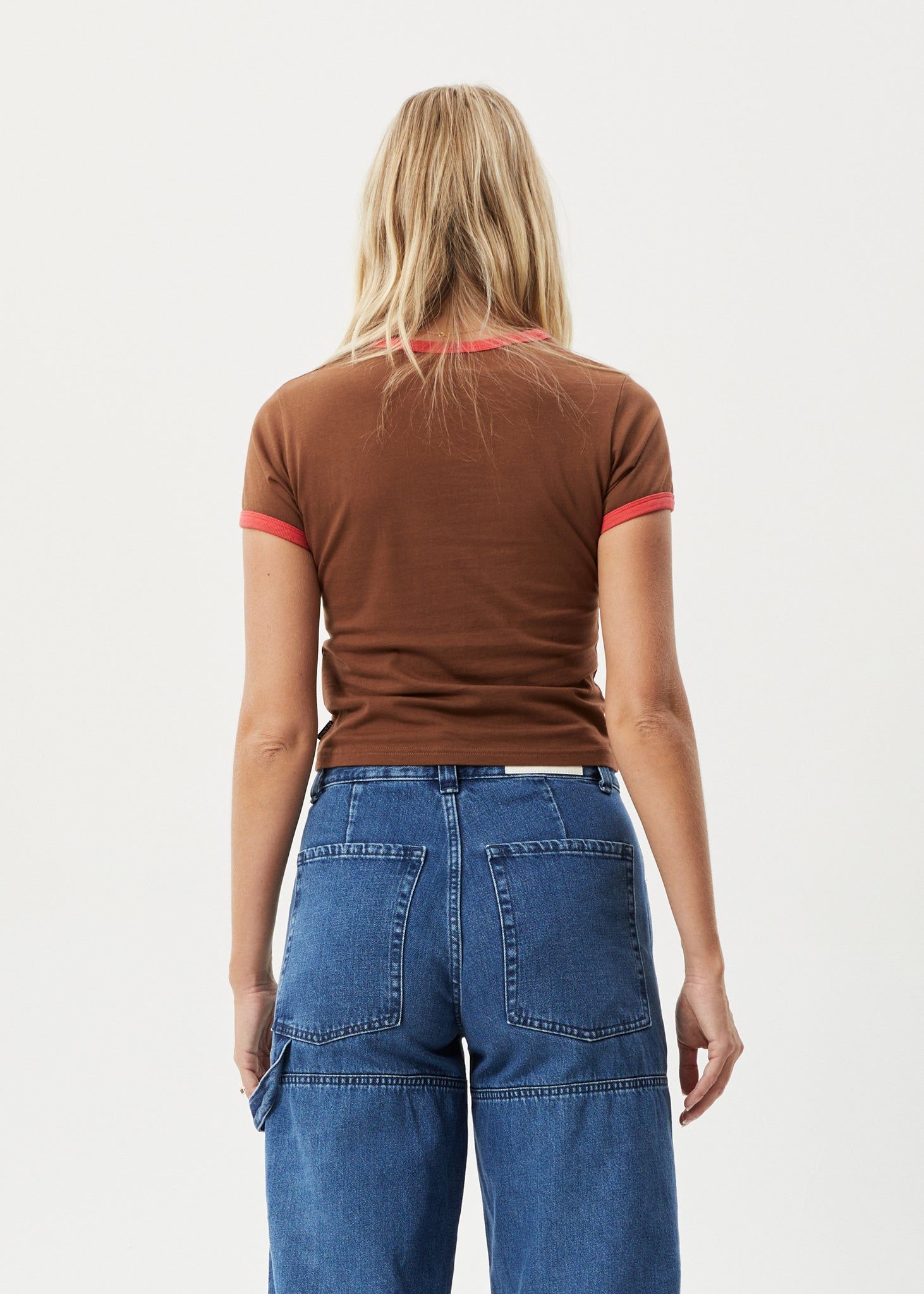 Afends Womens Technology - Ringer Baby T-Shirt - Toffee sold by Afends product image thumbnail 5