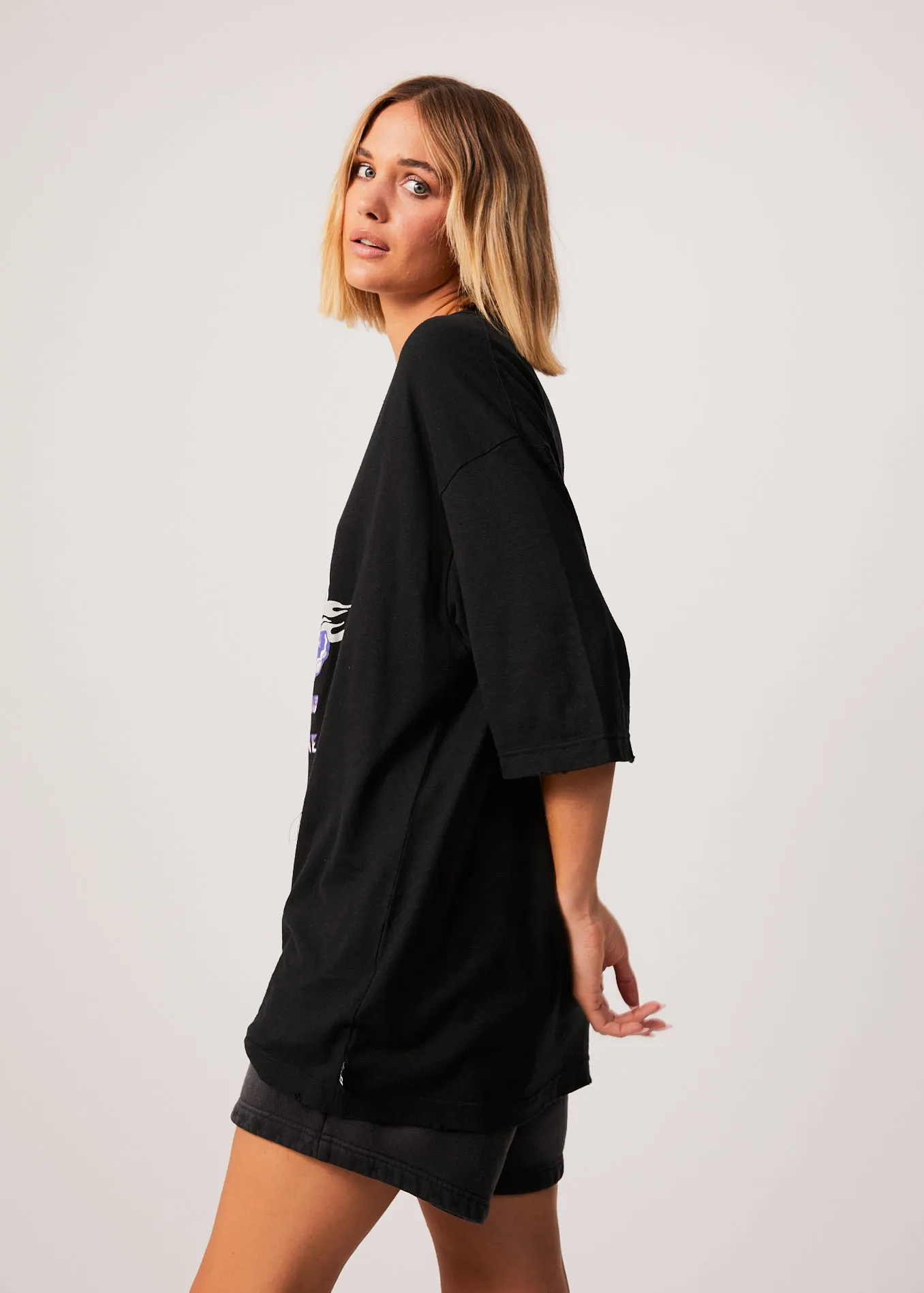 AFENDS Womens Shell - Oversized Graphic T-Shirt - Black sold by Afends product image thumbnail 4