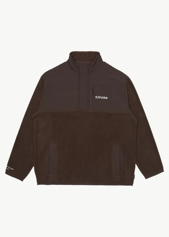 AFENDS Mens Gothic - Fleece Pullover - Coffee made by Afends