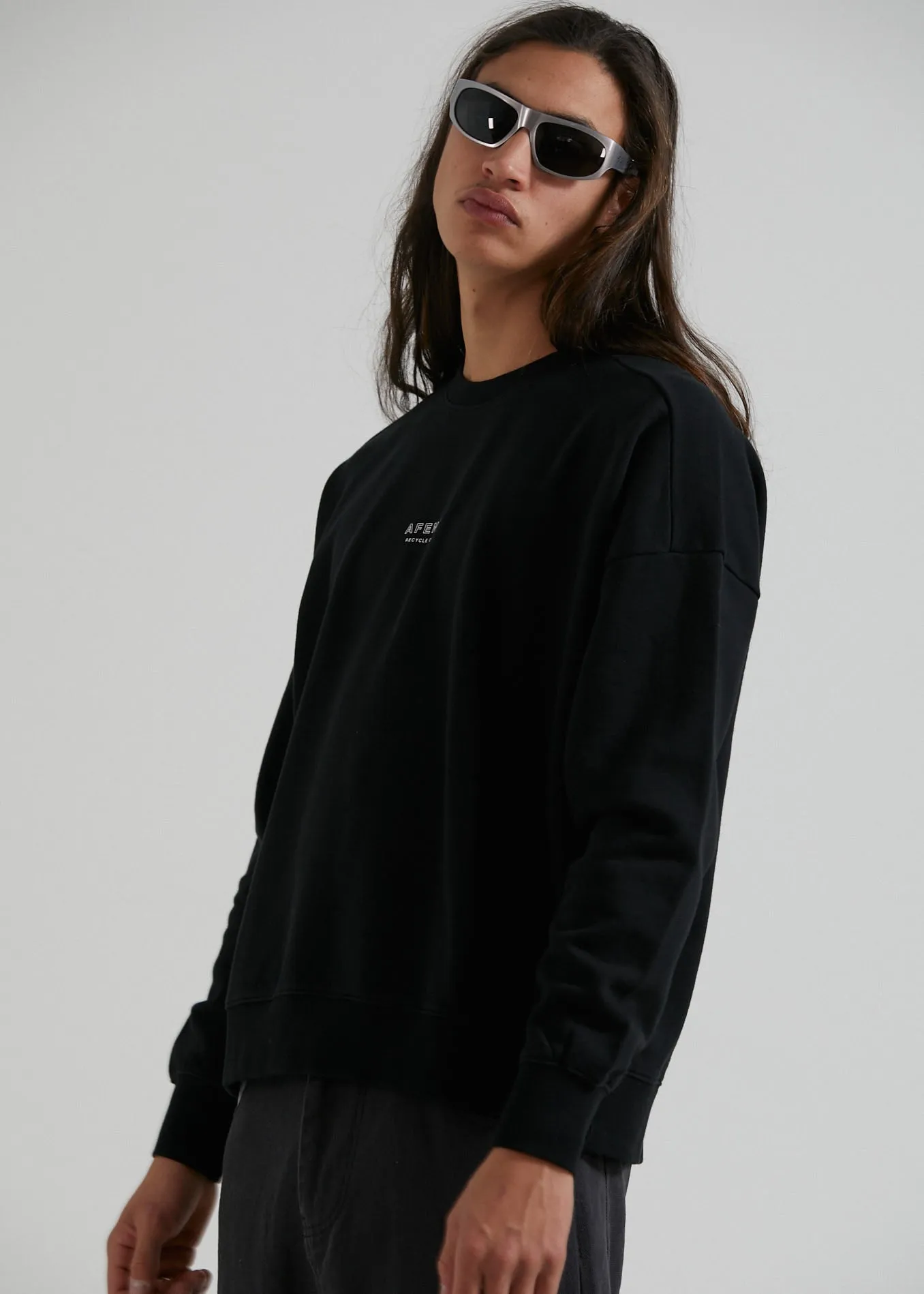 AFENDS Mens Credits - Crew Neck Jumper - Black sold by Afends product image thumbnail 4