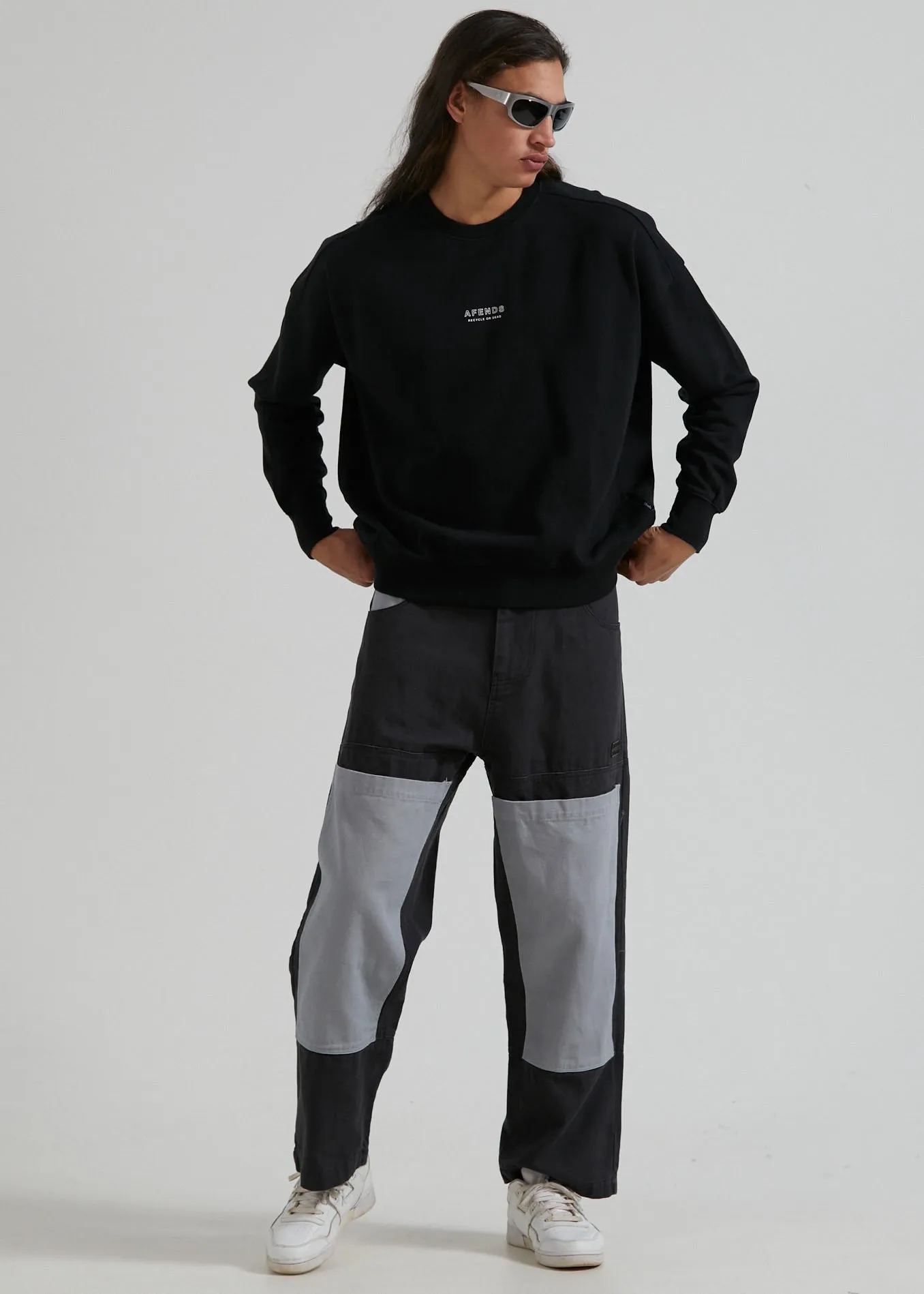 AFENDS Mens Credits - Crew Neck Jumper - Black sold by Afends product image thumbnail 3